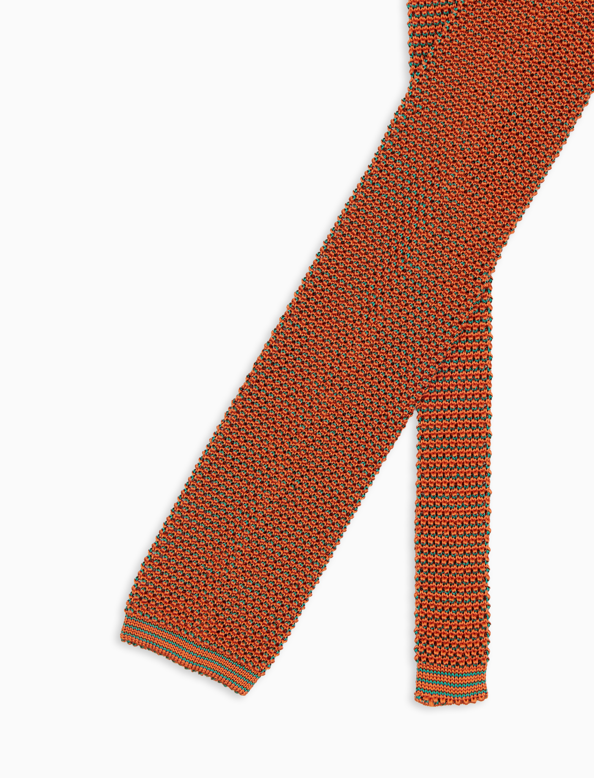 Cravatta uomo seta arancio fantasia cangiante