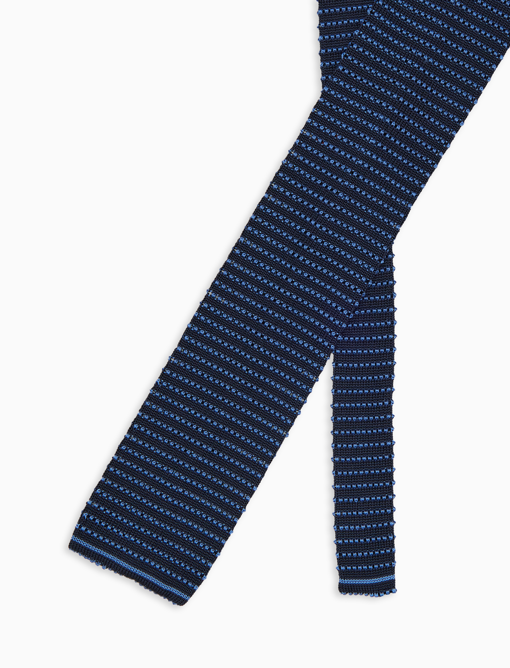 Cravatta uomo seta blu con righine orizzontali