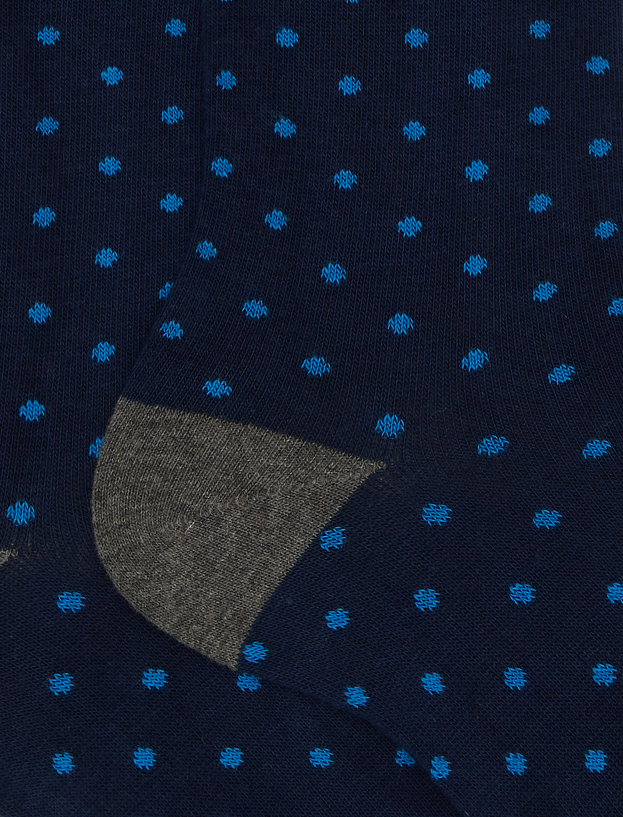 Calze corte donna cotone blu fantasia pois