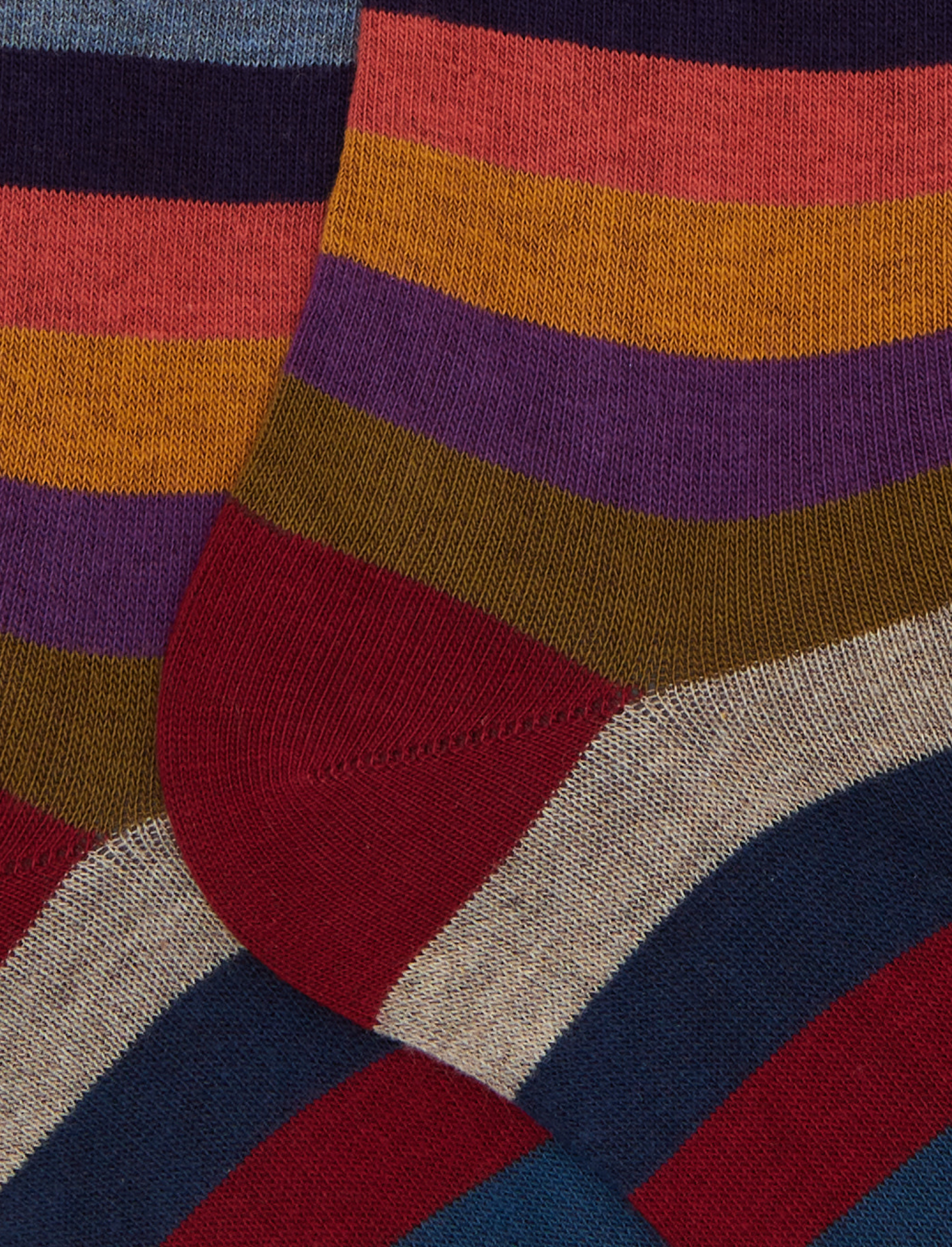 Calze lunghe donna cotone bord&ograve; righe pari