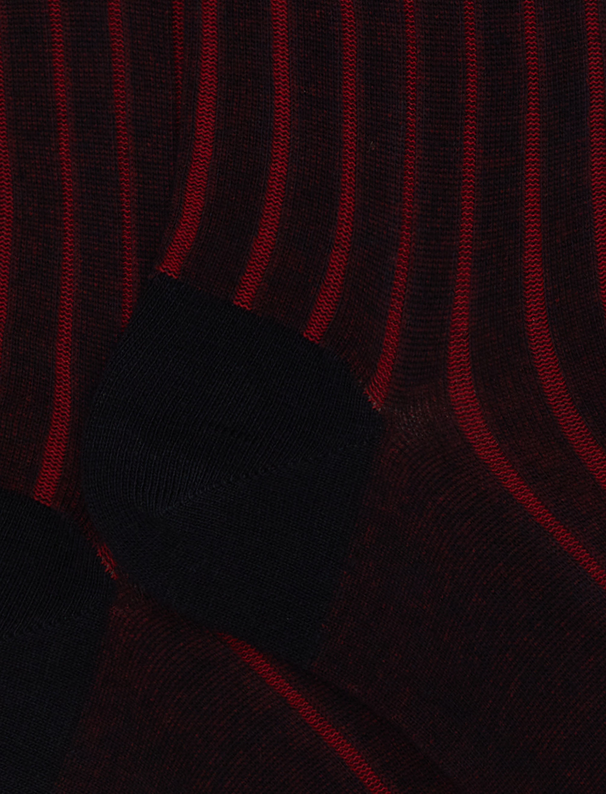 Calze lunghe donna cotone blu/rosso vanis&eacute; a coste larghe