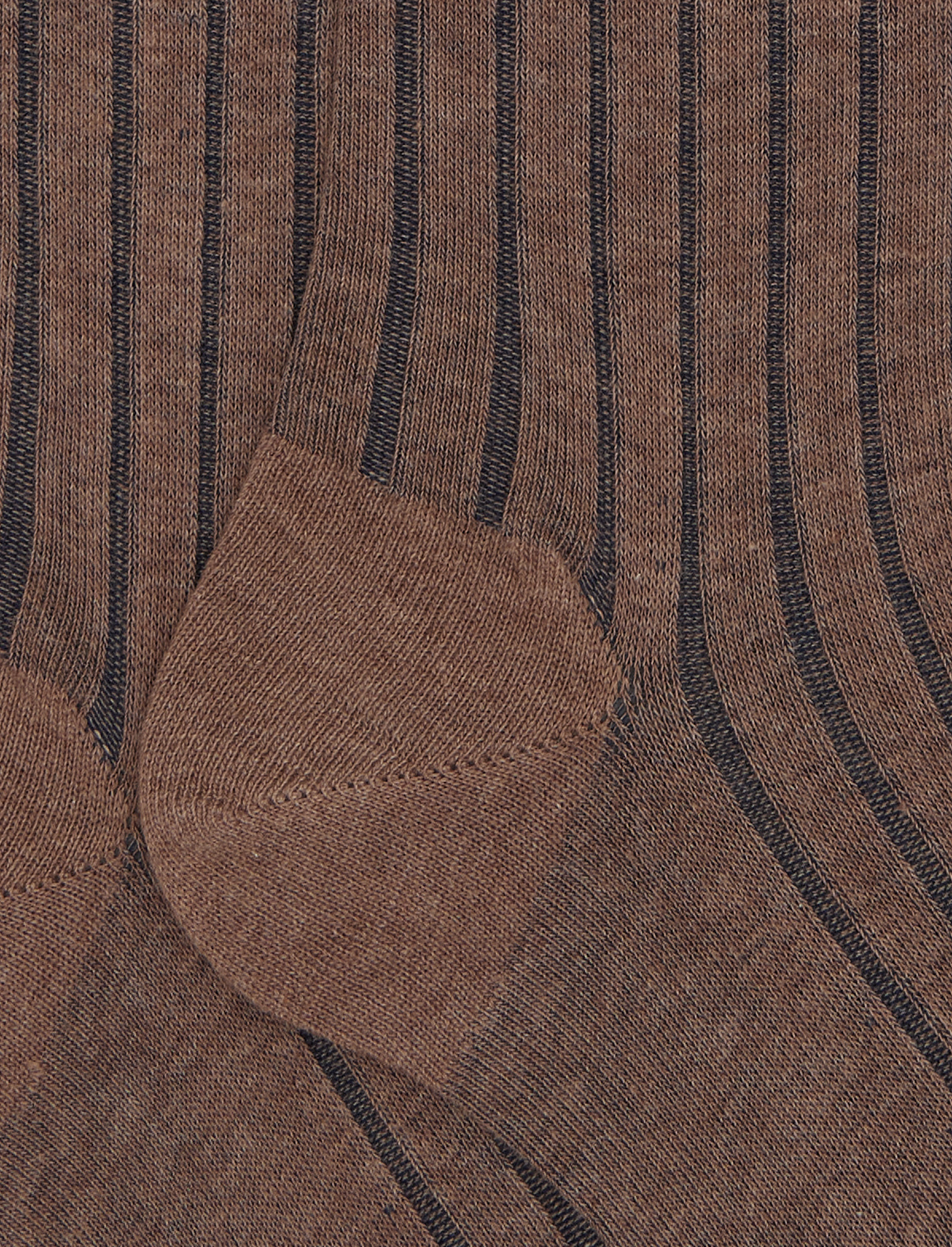 Calze lunghe uomo cotone beige vanis&eacute; a coste larghe