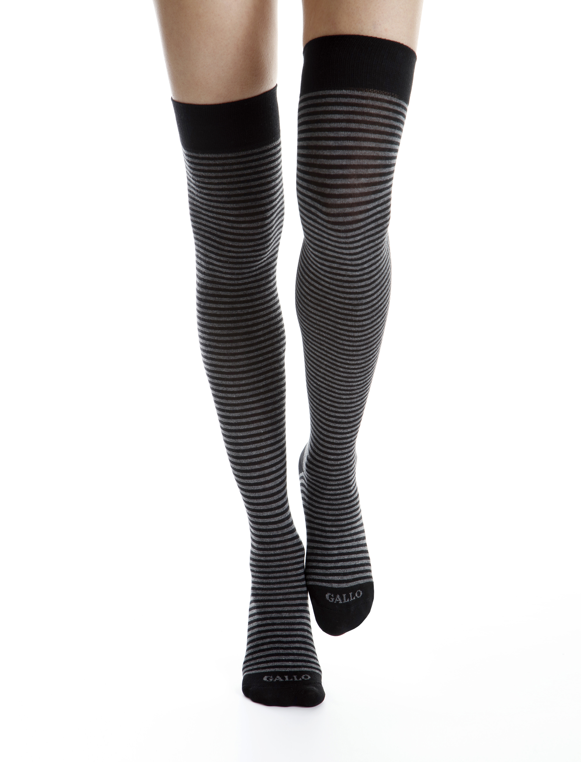 Parigina donna cotone nero righe windsor