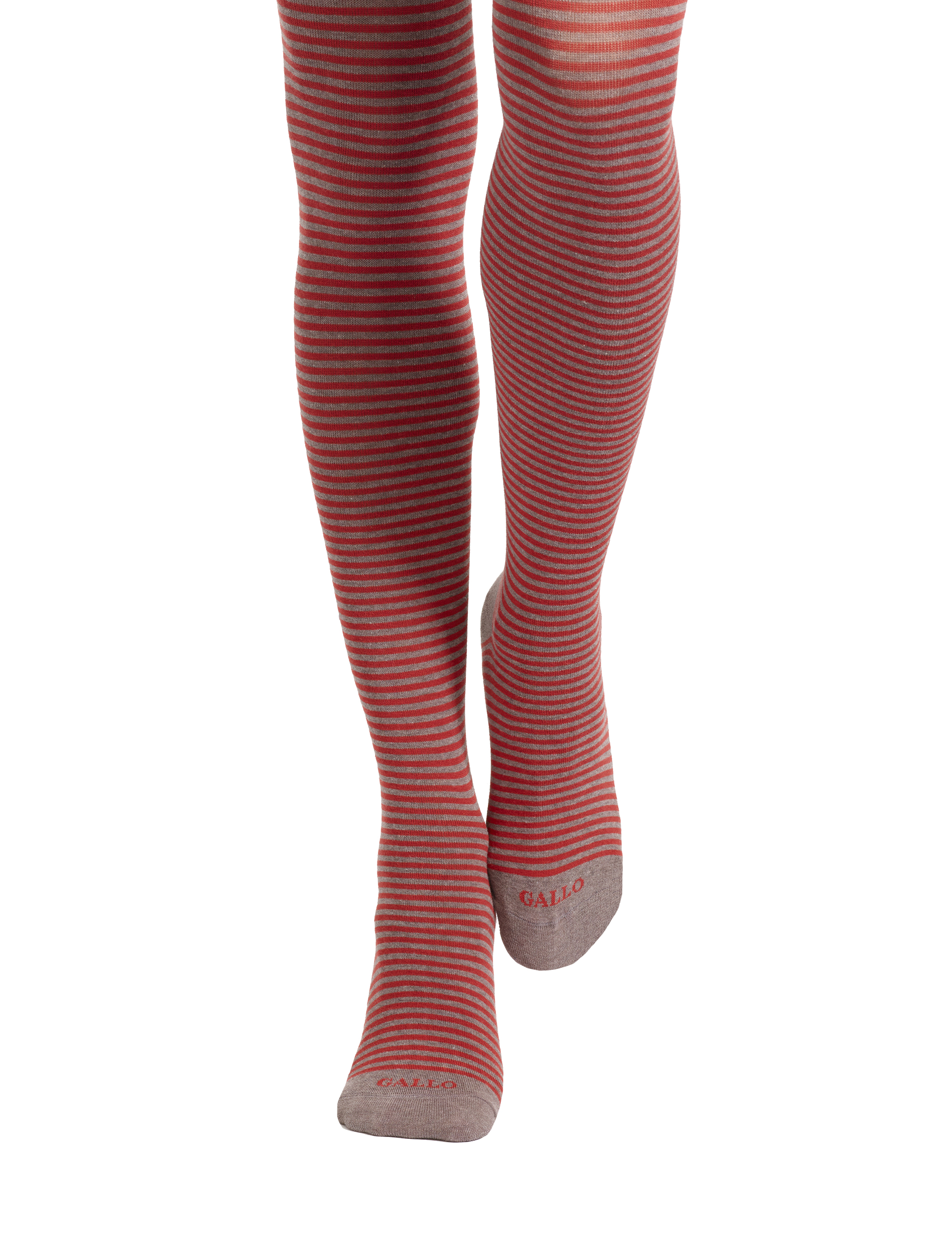 Collant donna cotone beige righe windsor