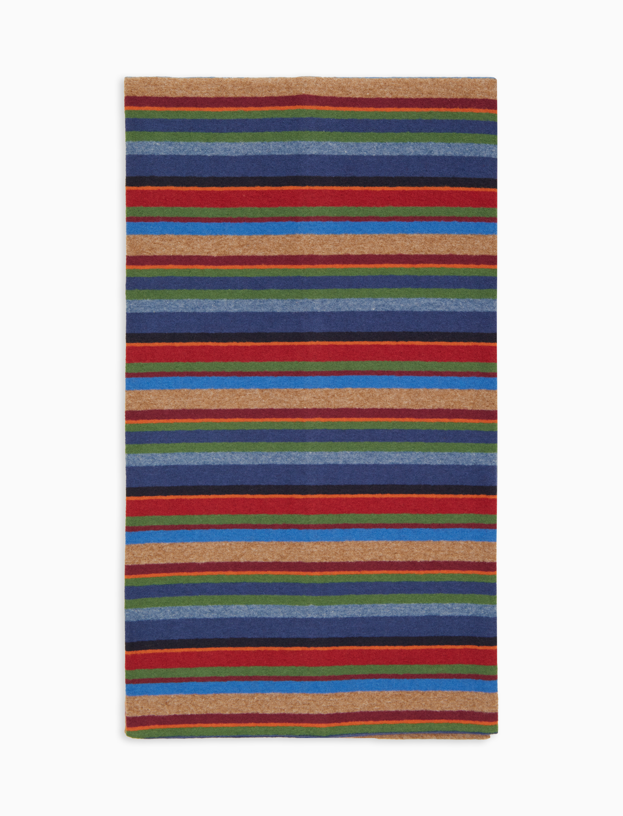 Sciarpa unisex pile blu righe multicolor