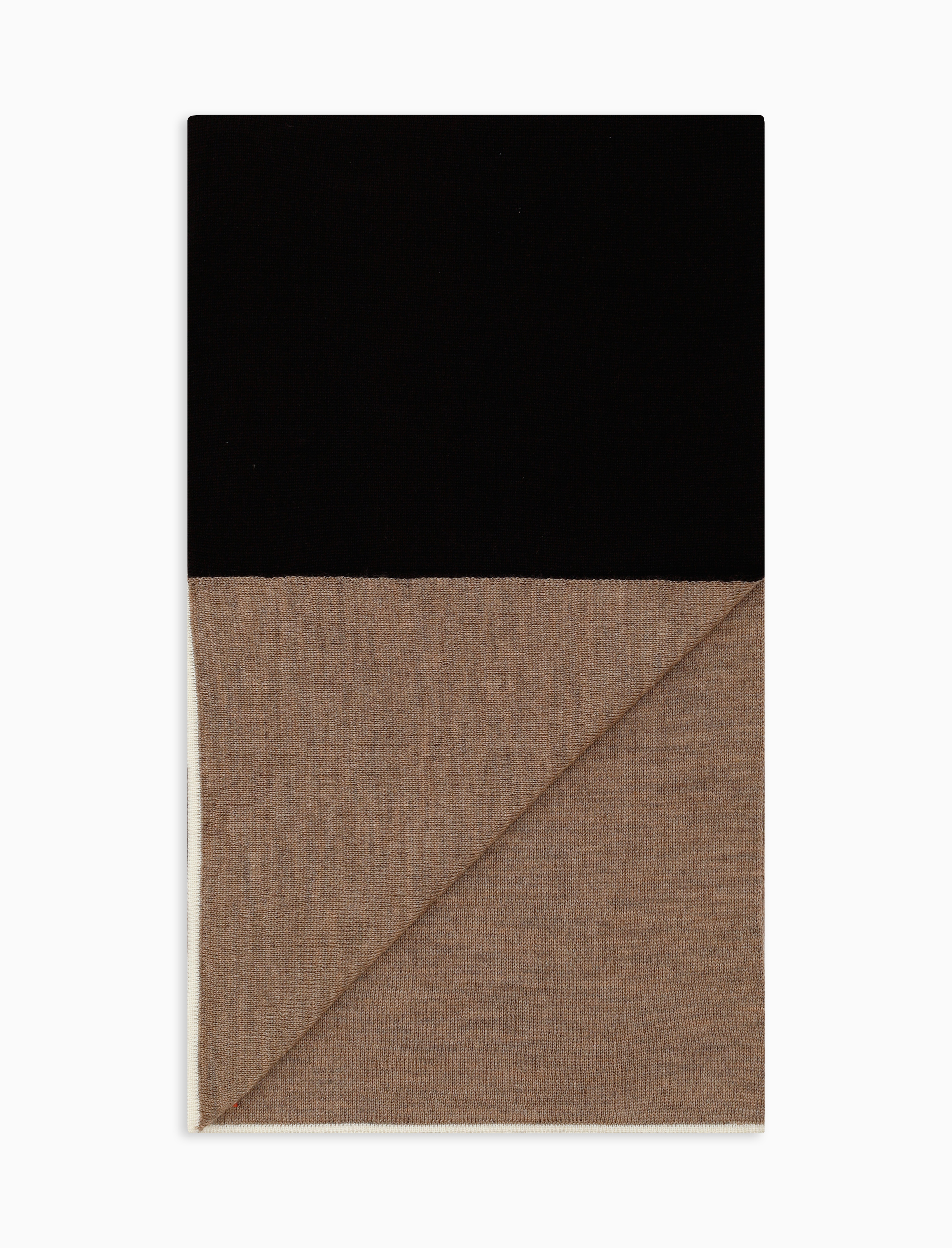 Sciarpa donna lana, seta e cashmere nero tinta unita