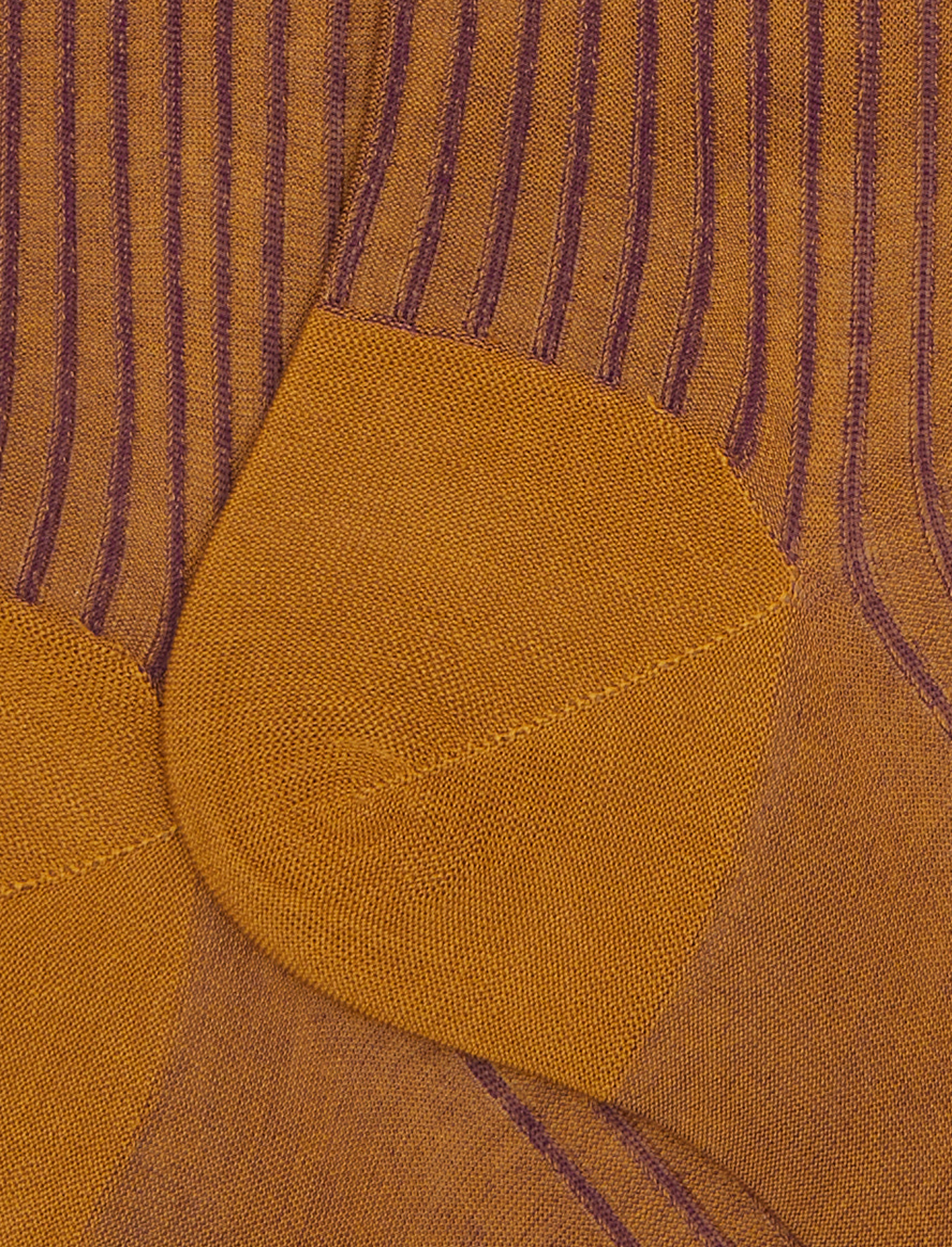 Calze lunghe uomo cotone giallo twin rib