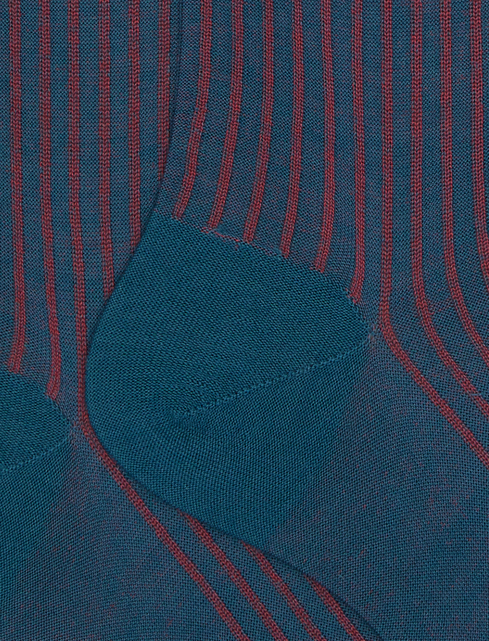 Calze lunghe uomo lana e cotone verde twin rib