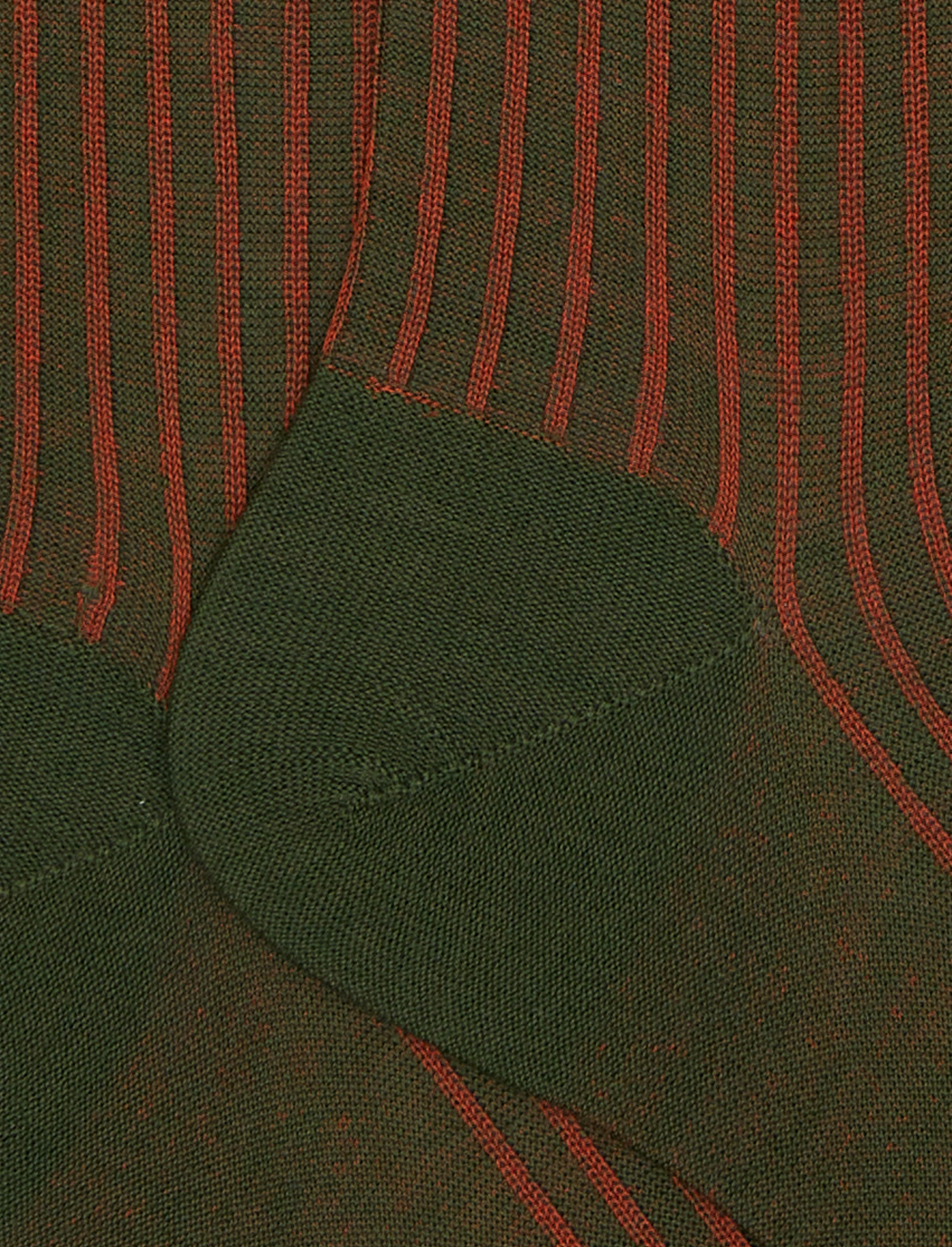 Calze lunghe uomo lana e cotone verde twin rib