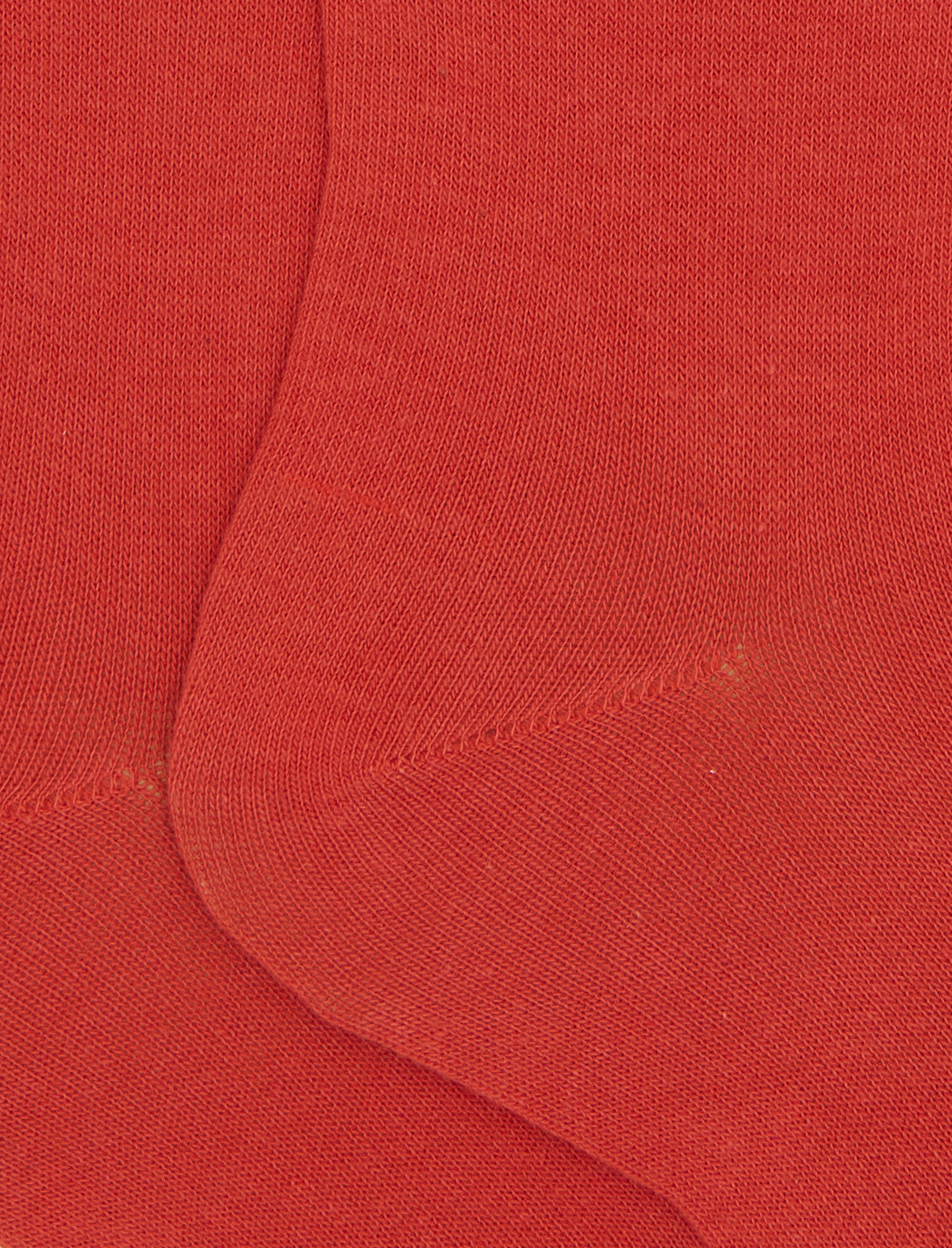 Calze lunghe donna cotone rosso tinta unita