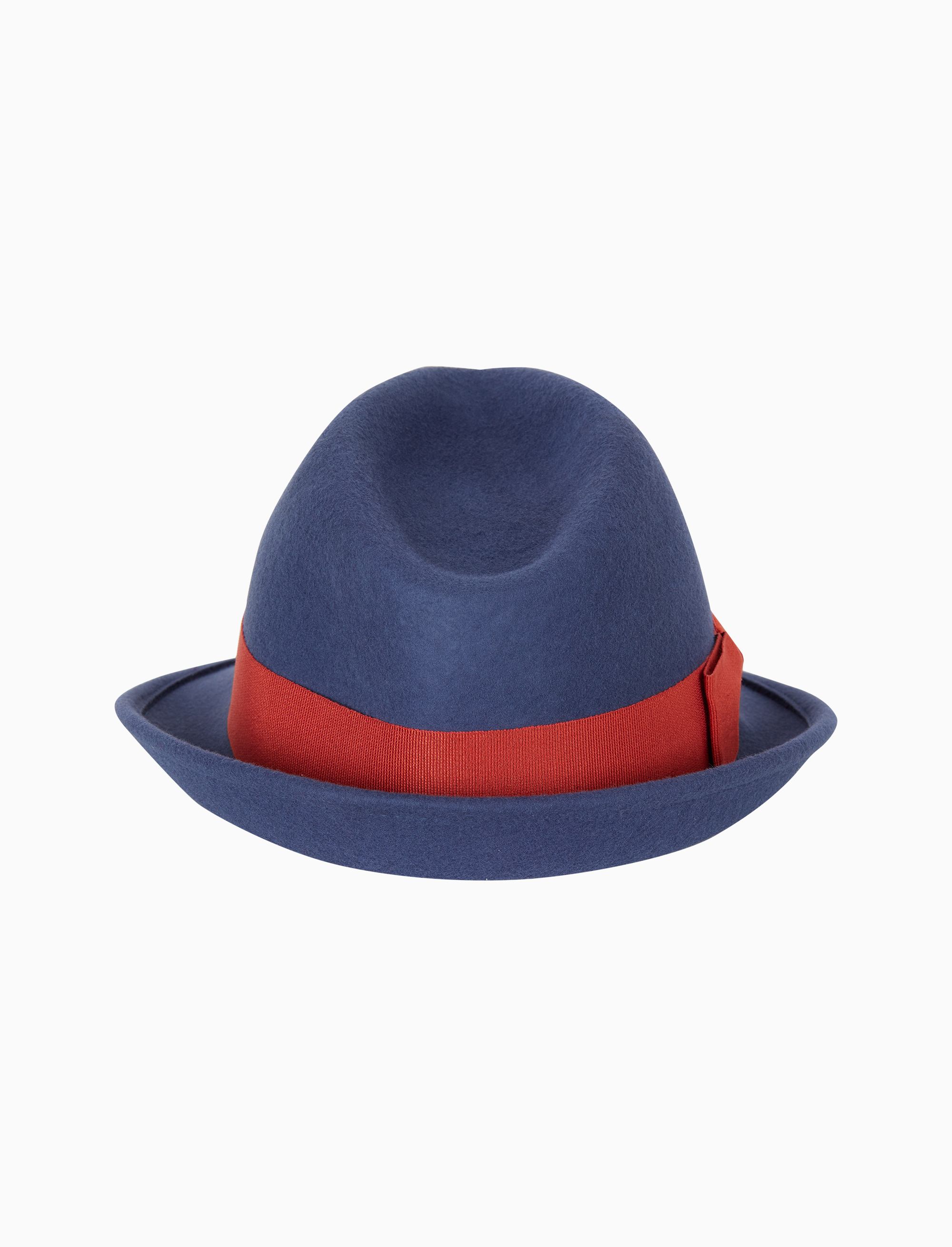 Cappello donna feltro blu tinta unita