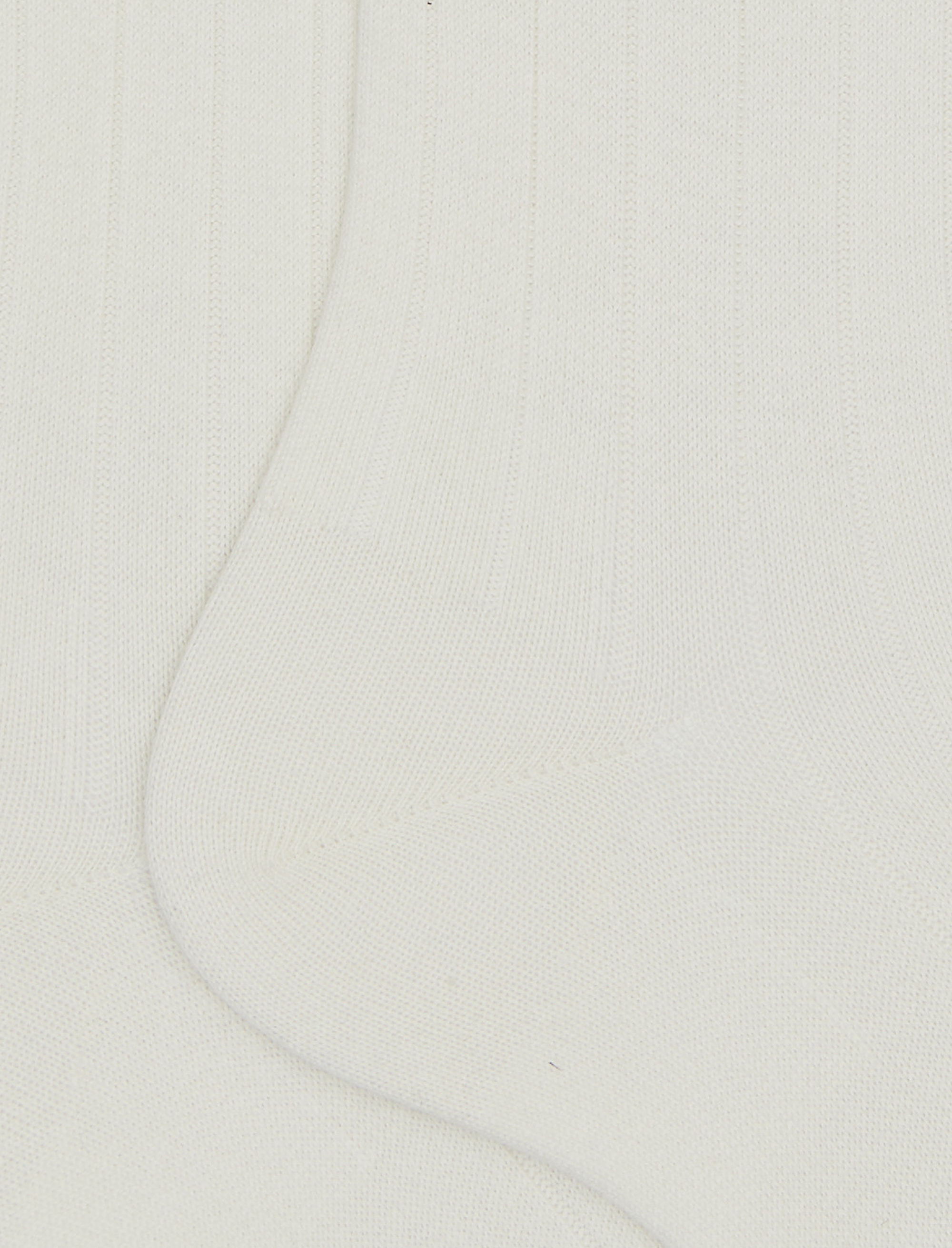 Calze lunghe uomo cotone bianco tinta unita a coste