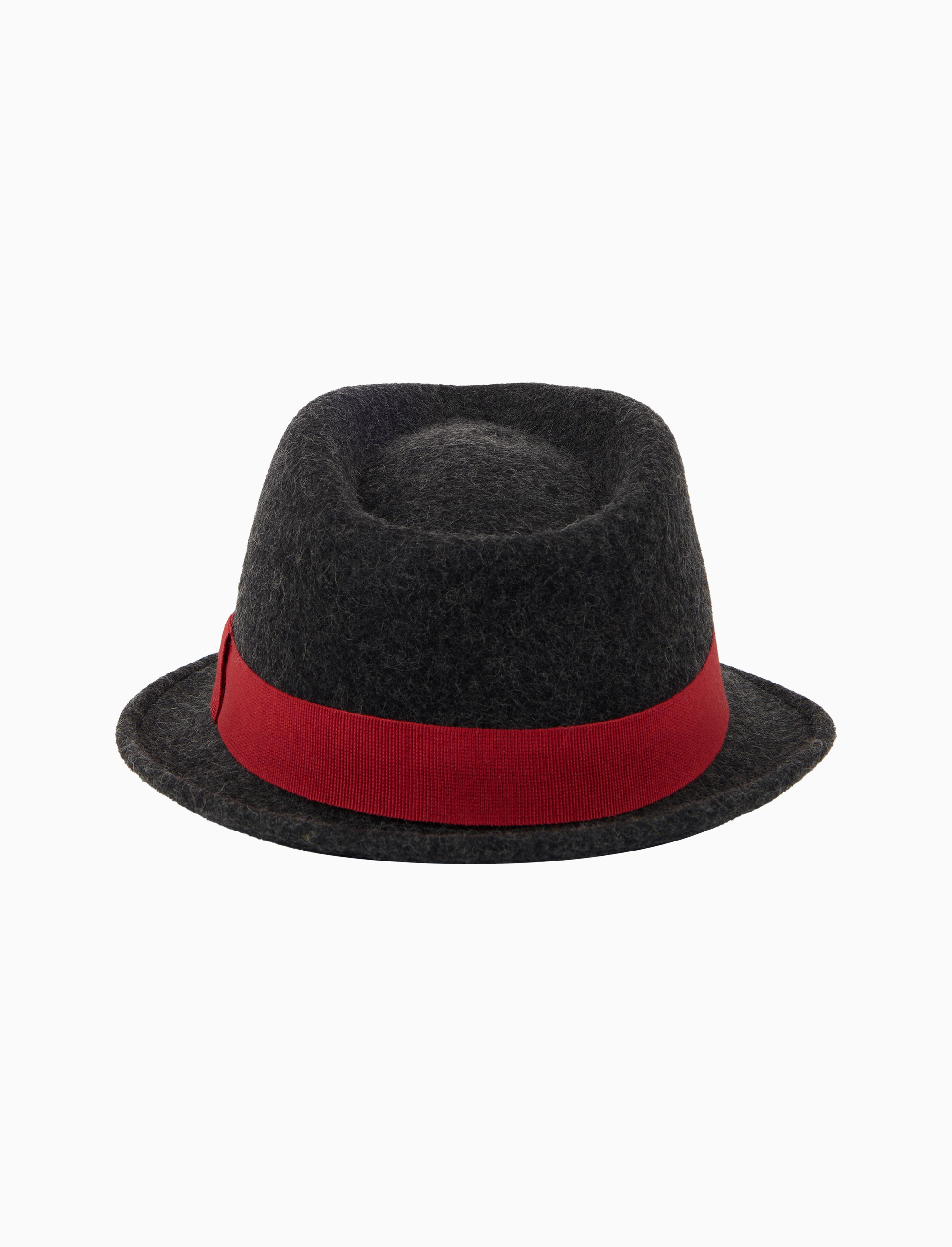 Cappello uomo feltro grigio tinta unita