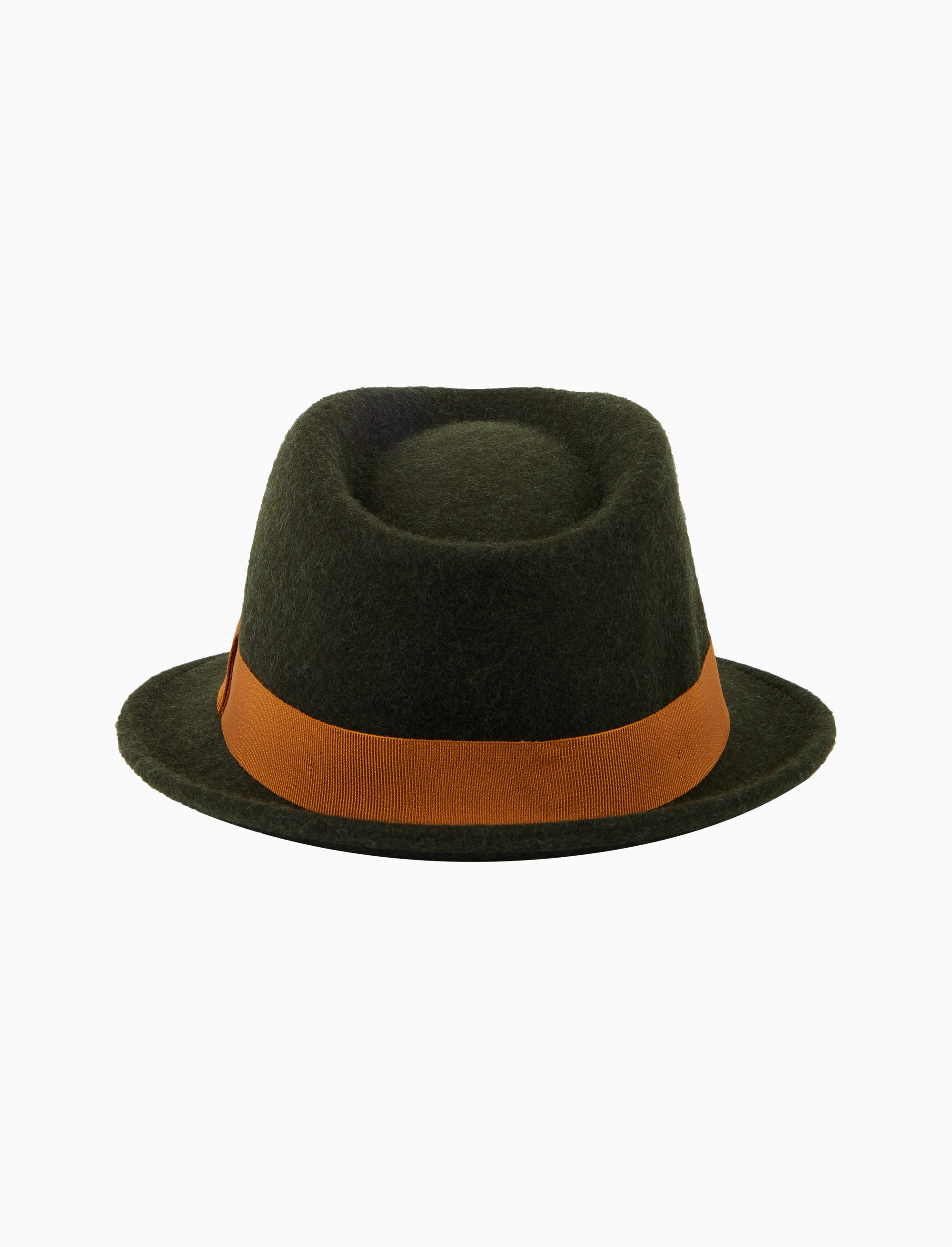 Cappello uomo feltro verde tinta unita