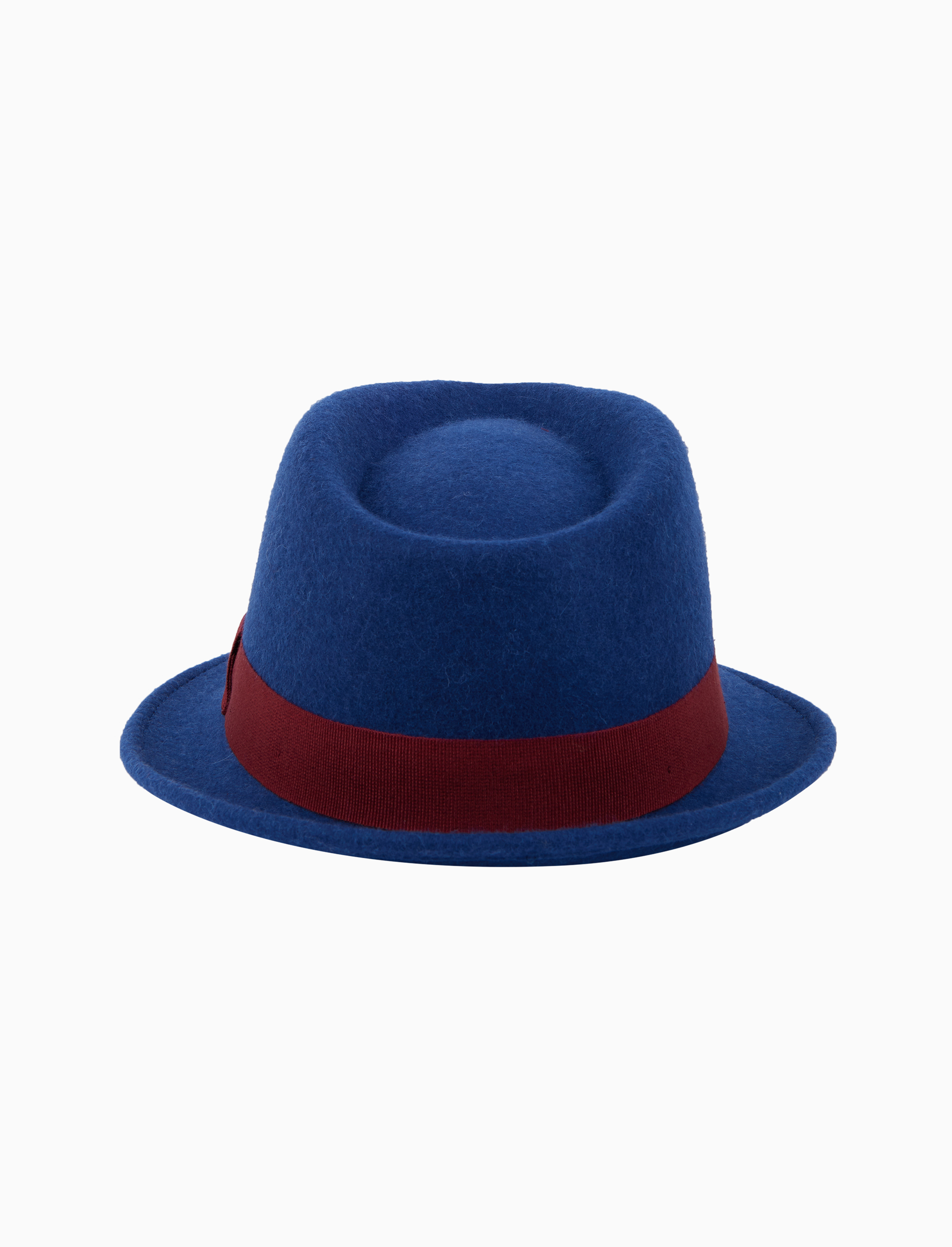 Cappello uomo feltro blu tinta unita