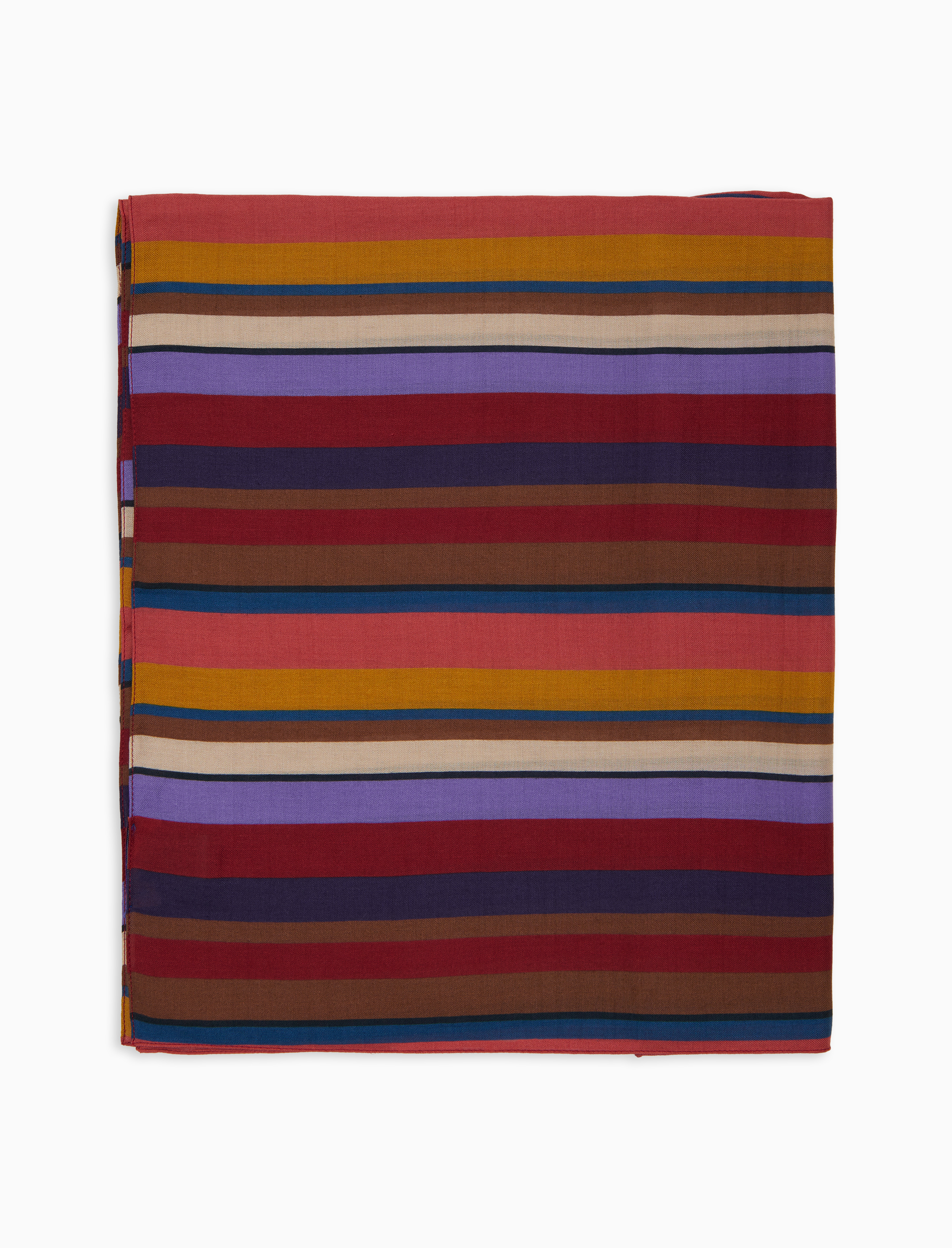 Sciarpa leggera unisex bord&ograve; righe multicolor