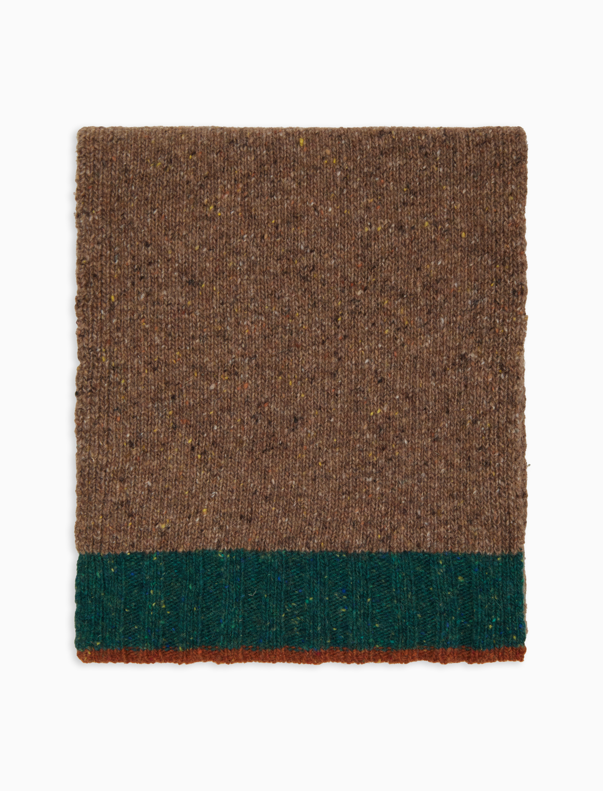 Sciarpa uomo lana beige tinta unita con contrasto