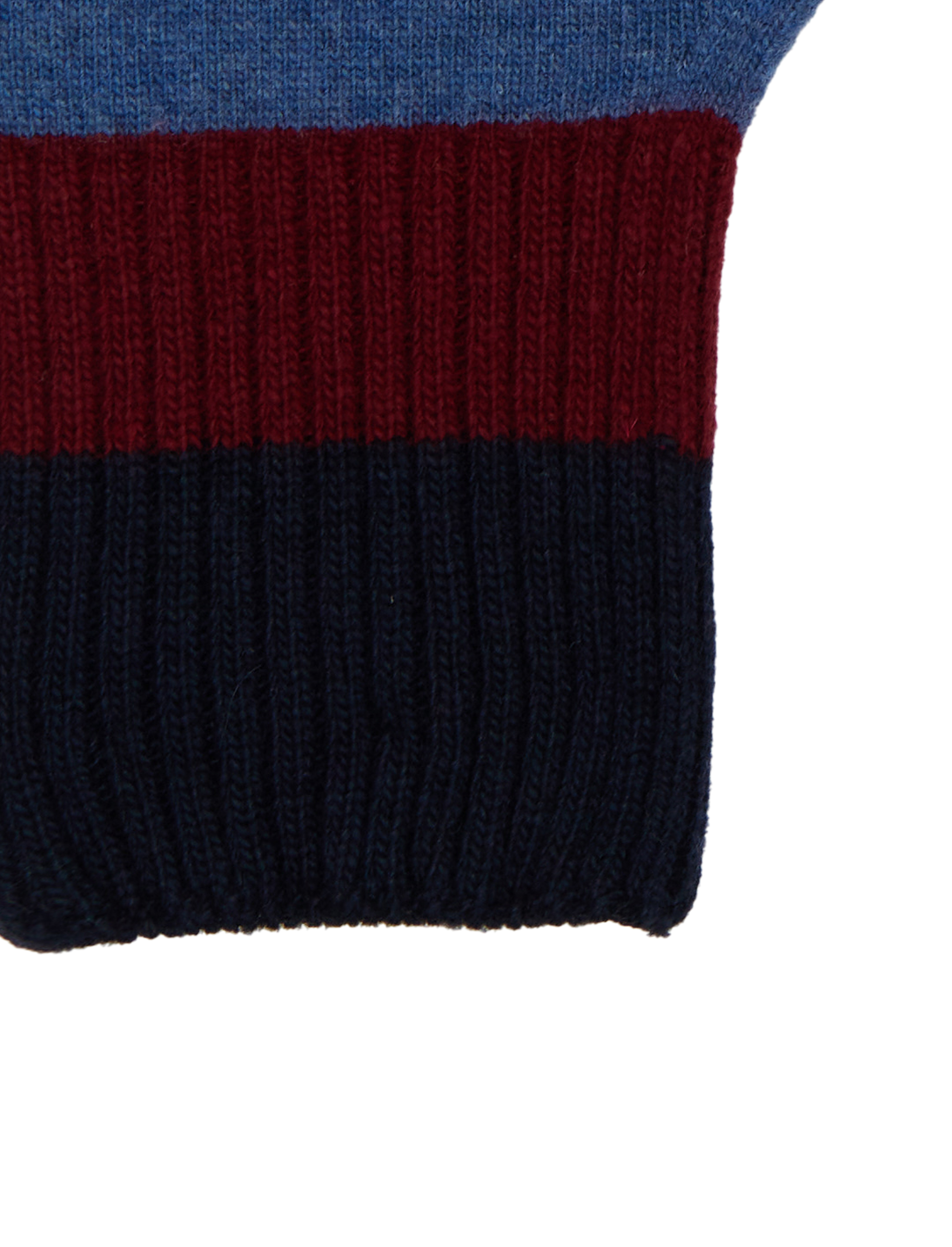 Guanti uomo lana blu righe multicolor