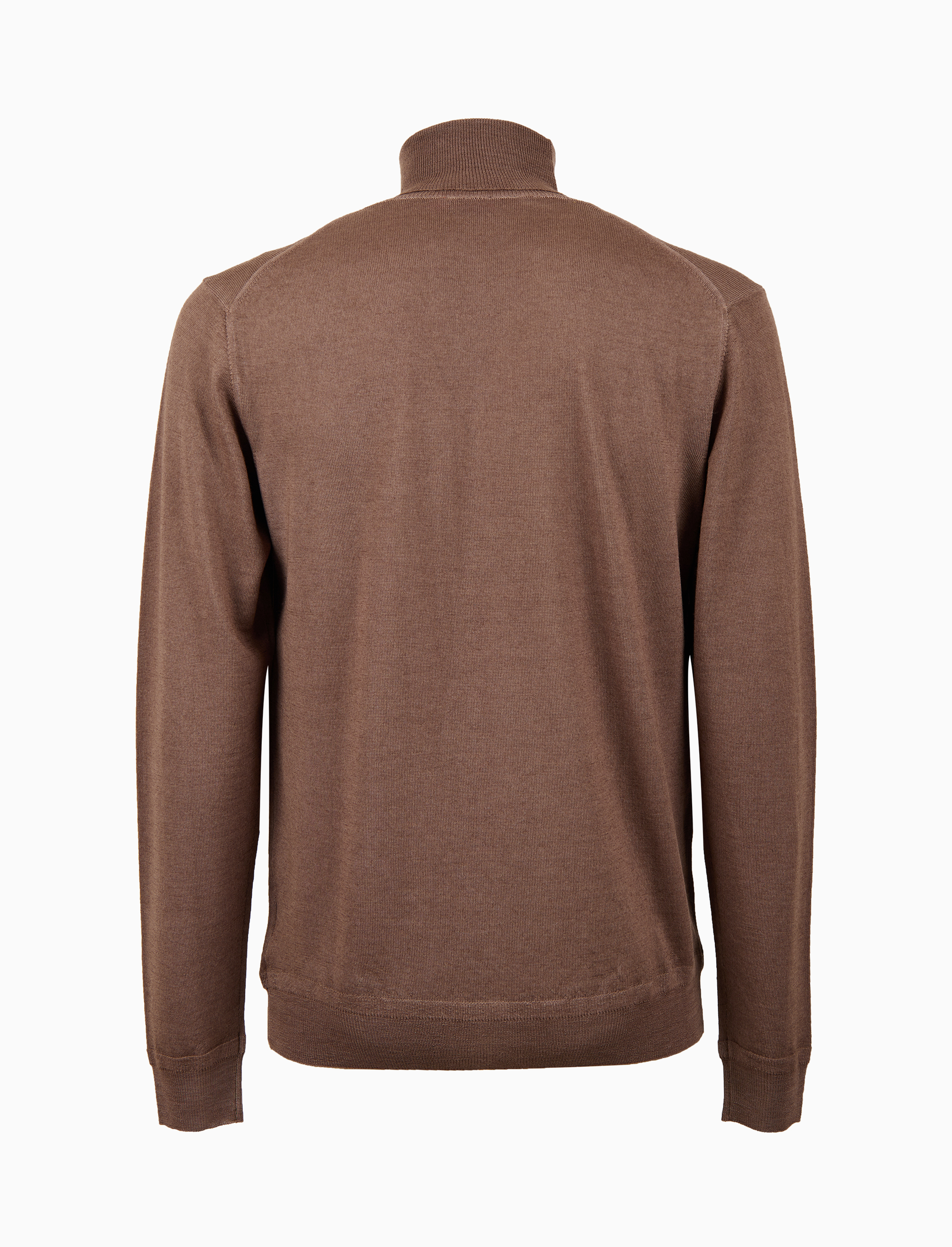 Pull dolcevita uomo lana marrone tinta unita