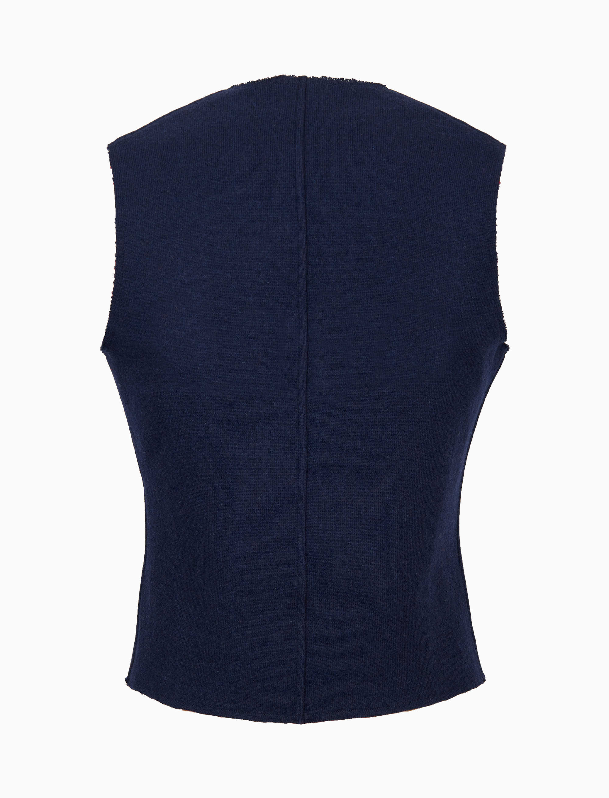 Gilet uomo lana blu tinta unita