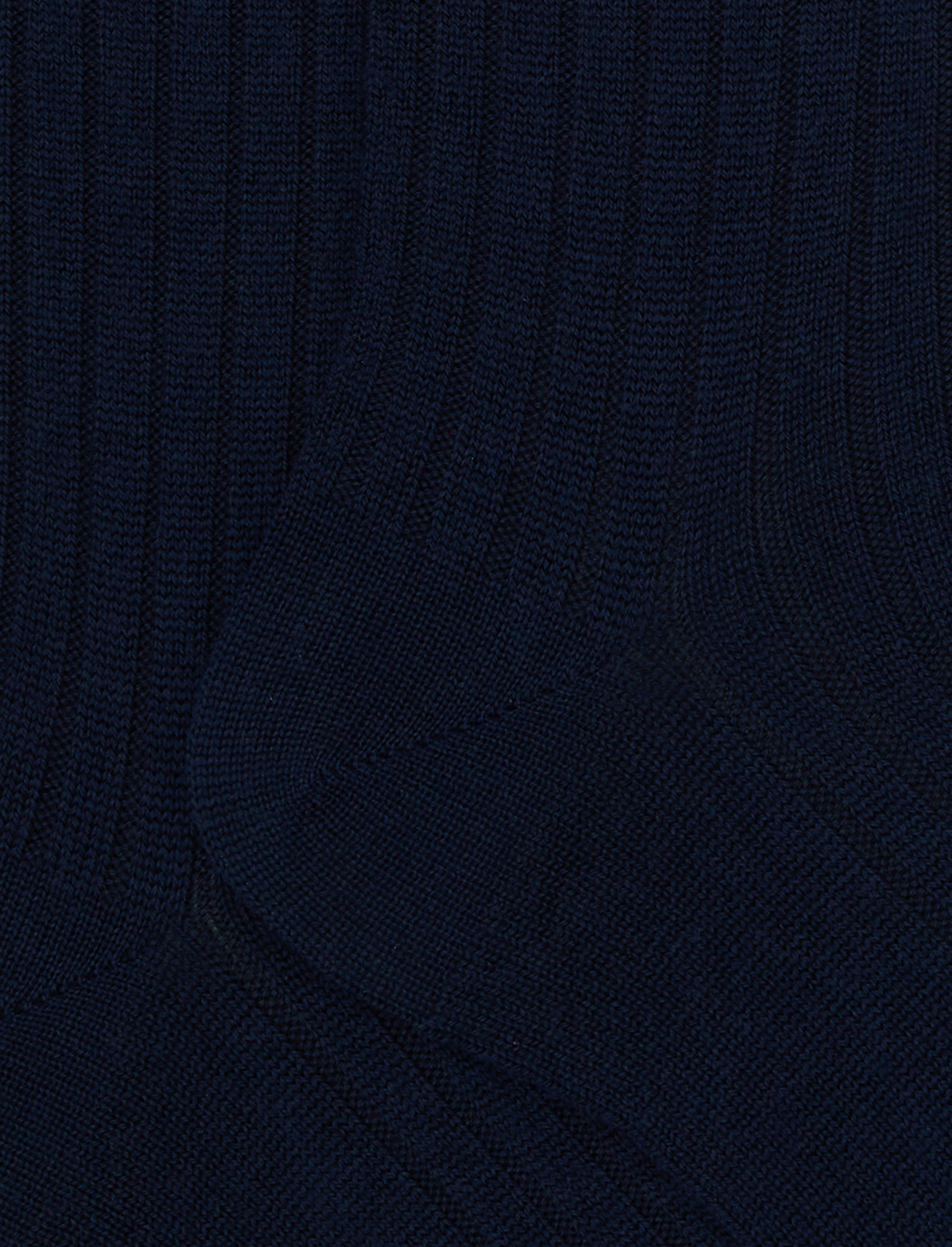 Calze lunghe donna lana blu a coste tinta unita