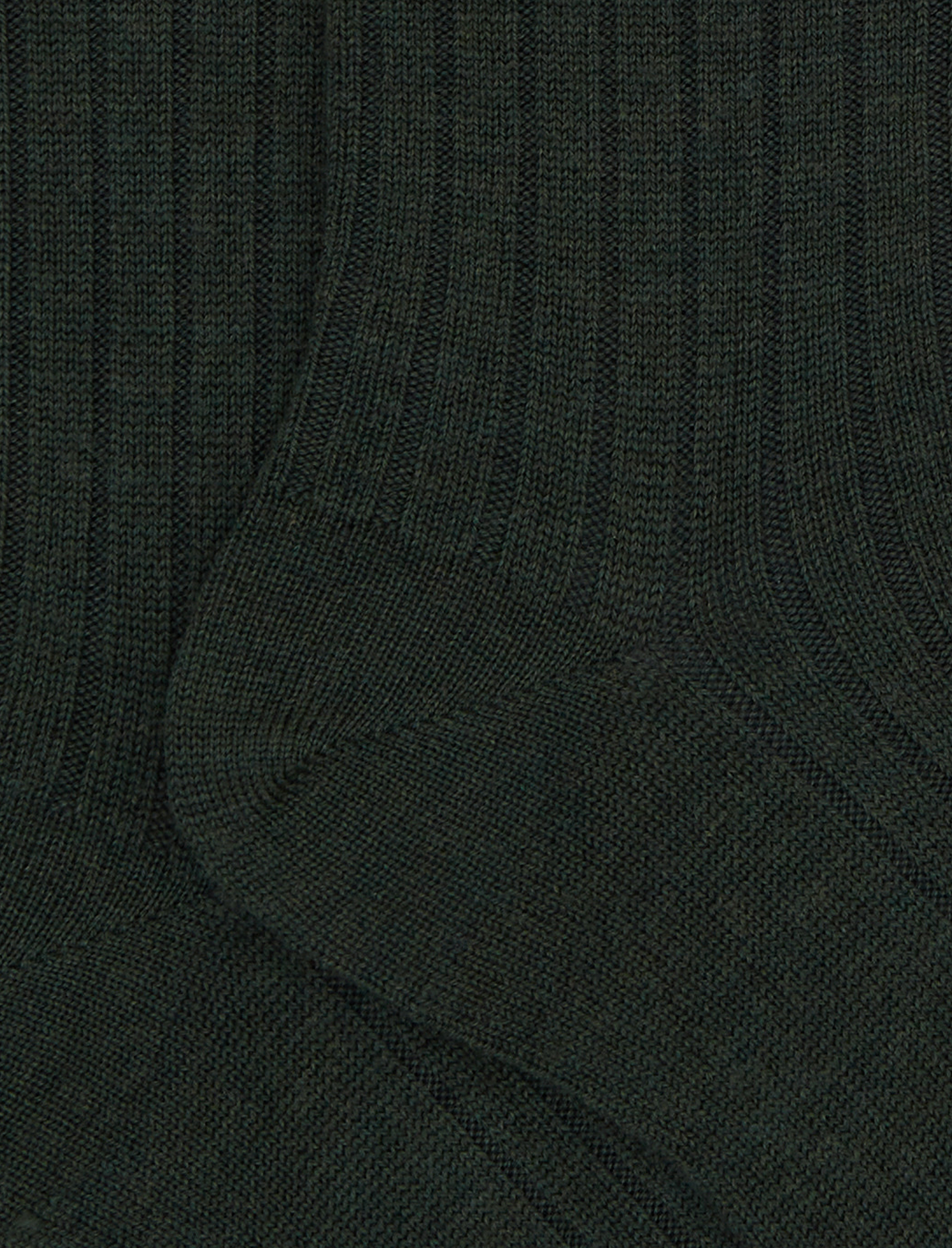 Calze lunghe donna lana verdi a coste tinta unita