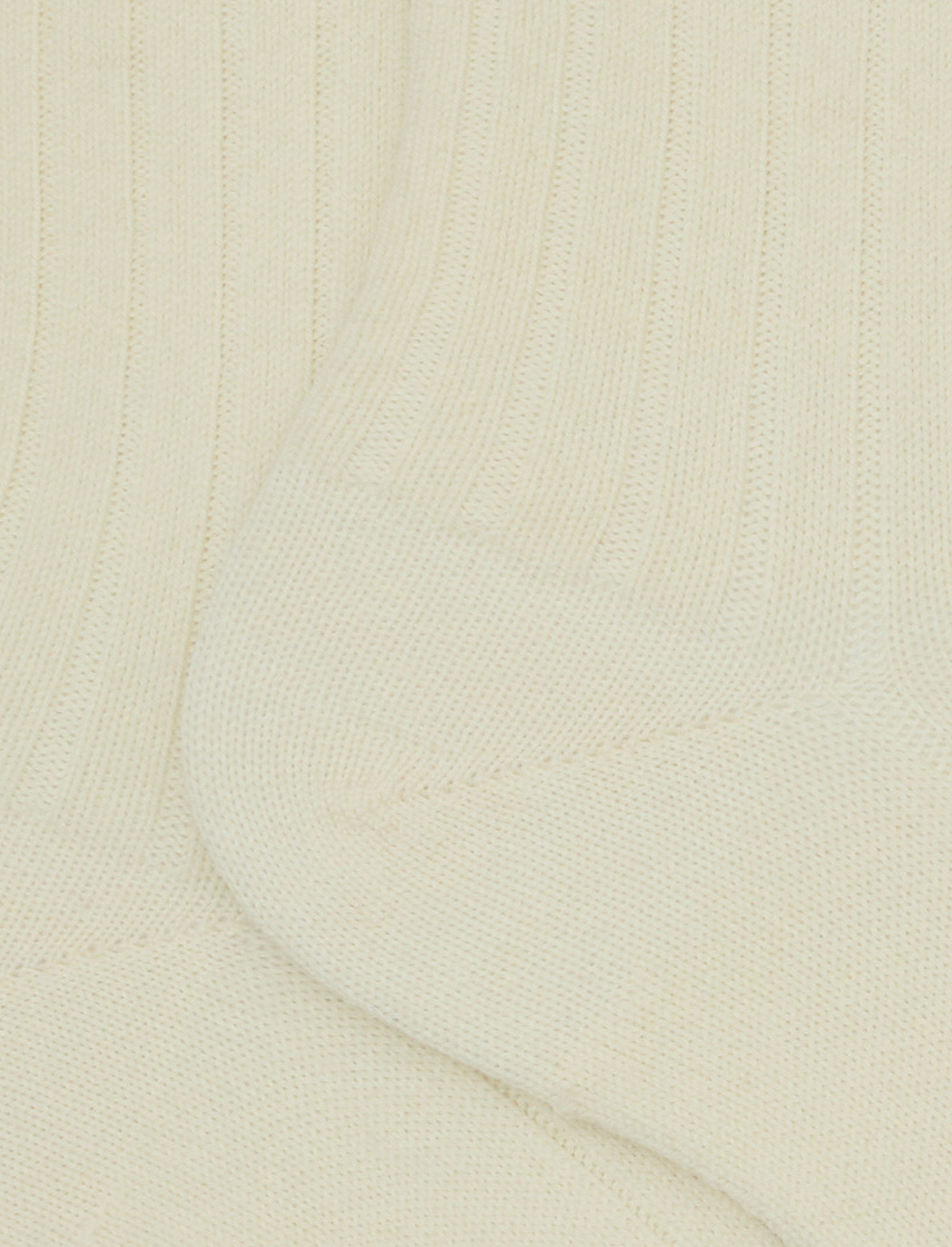 Calze corte donna lana bianche a coste tinta unita