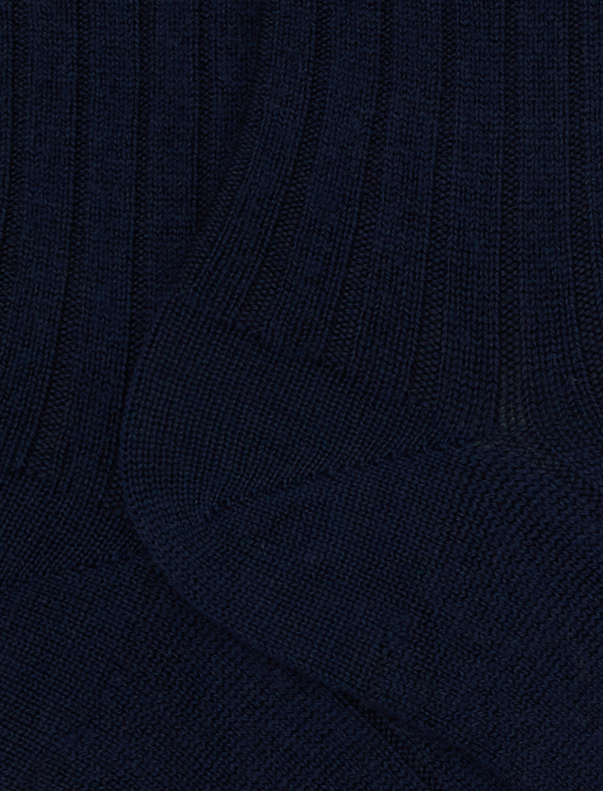 Calze corte donna lana blu a coste tinta unita