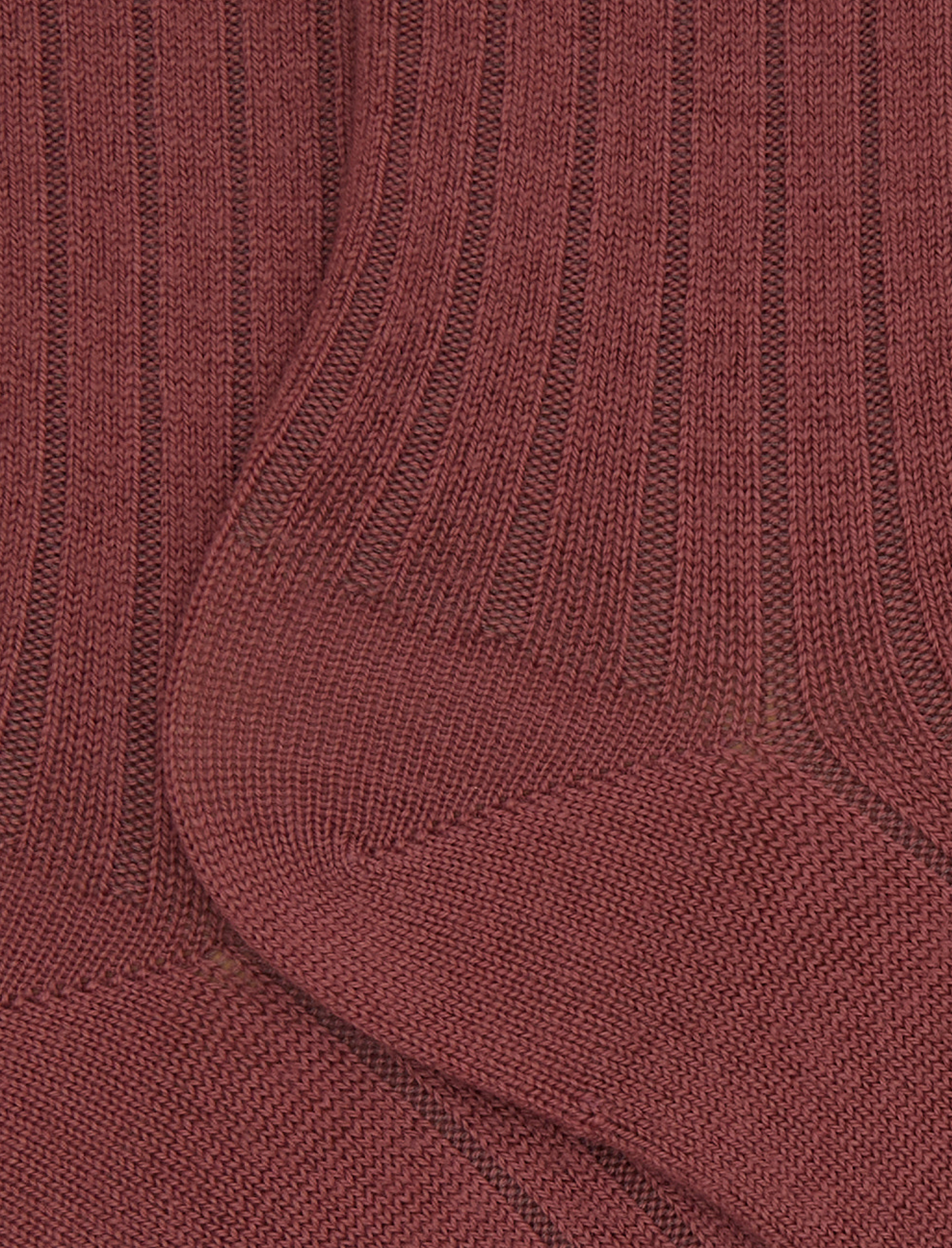 Calze corte donna lana rosa a coste tinta unita