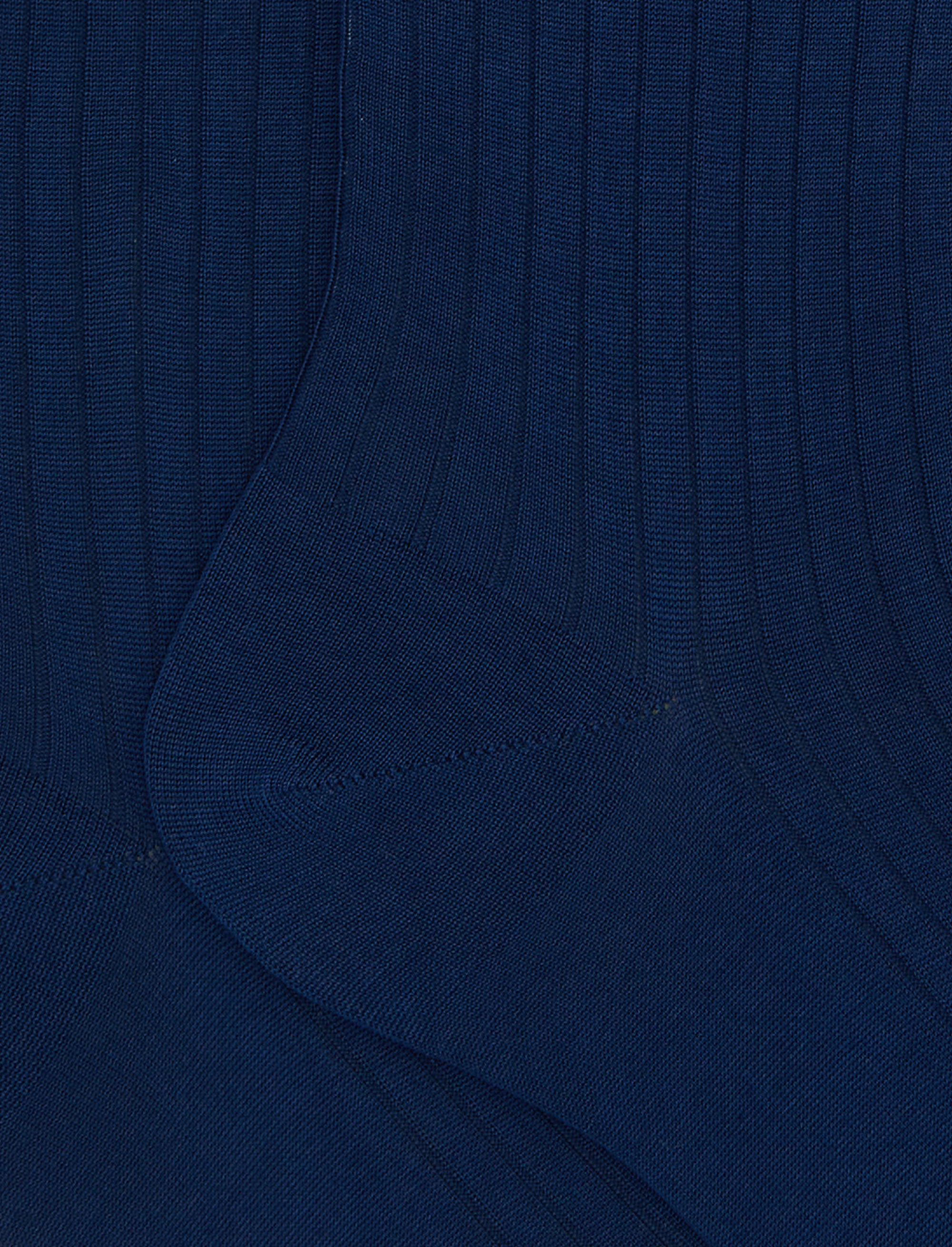 Calze corte donna cotone costa tinta unita blu