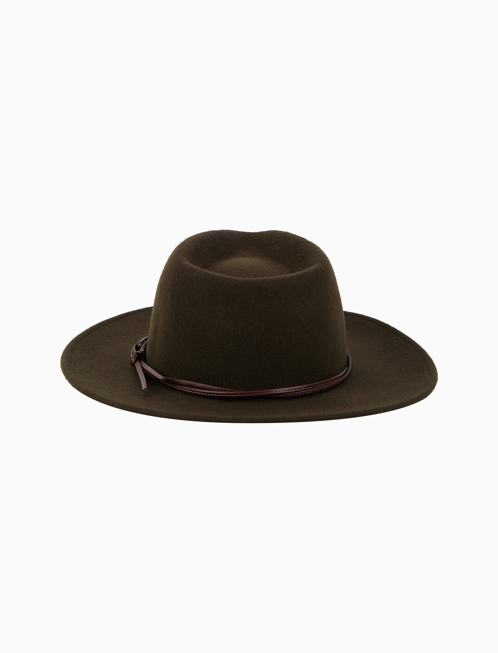 Cappello tesa larga donna feltro verde tinta unita