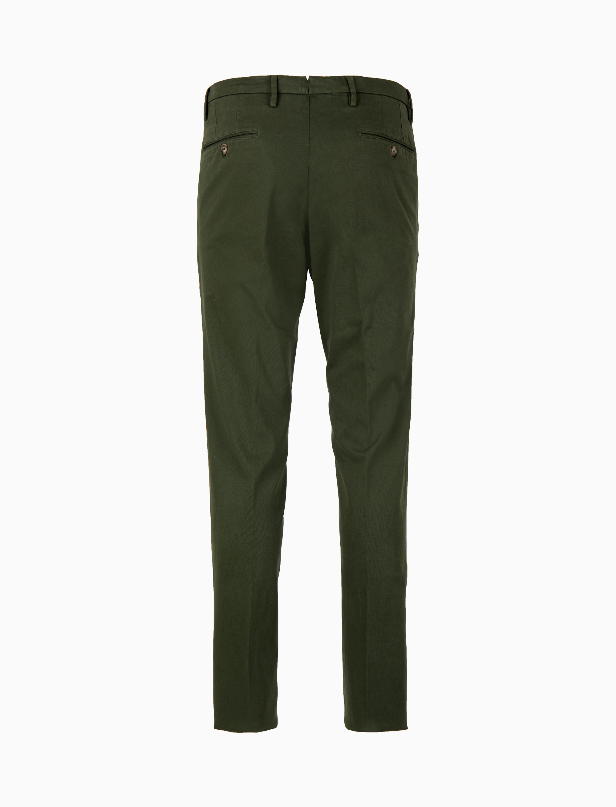 Pantalone lungo uomo cotone verde tinta unita