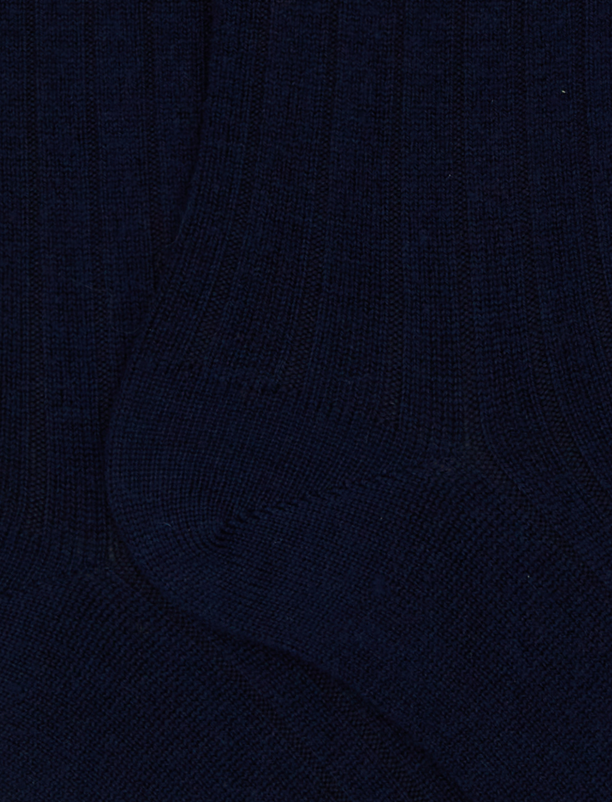 Calze corte uomo lana blu a coste tinta unita