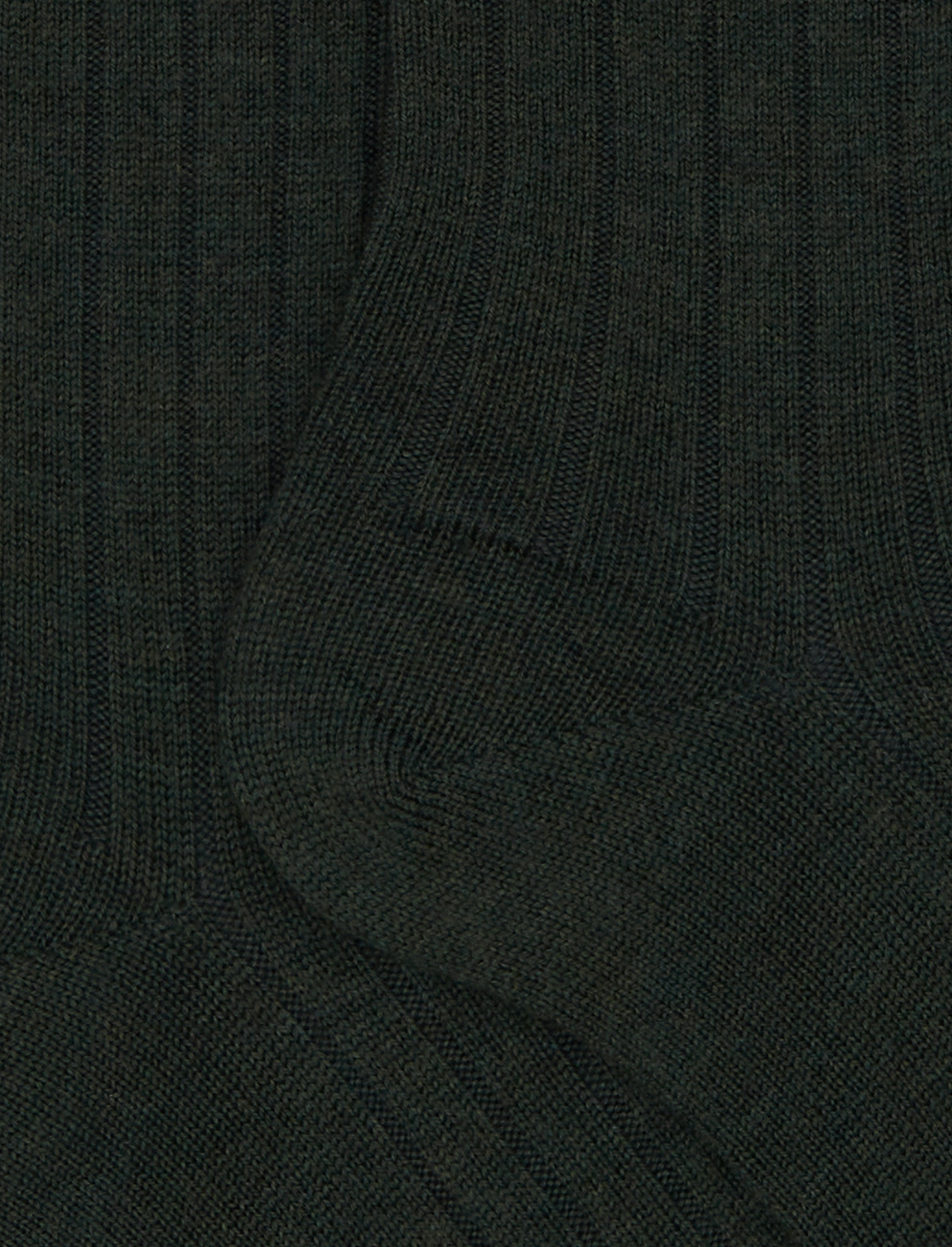 Calze corte uomo lana verdi a coste tinta unita