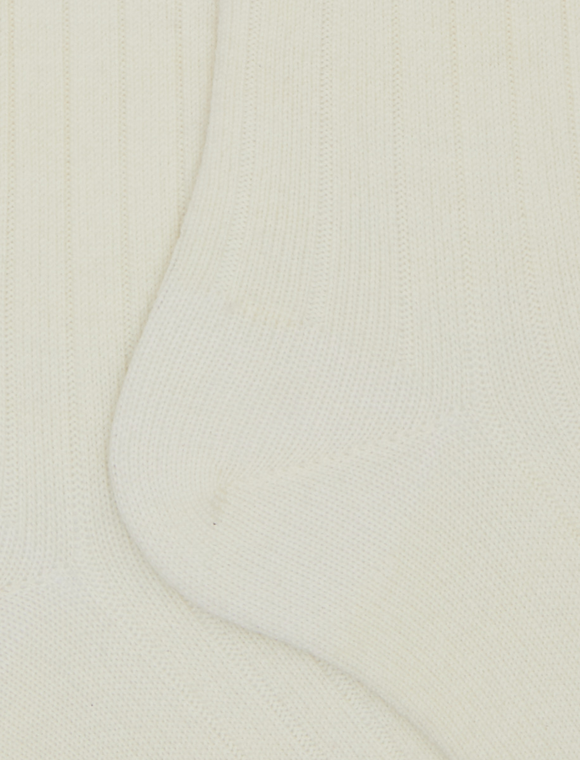 Calze lunghe uomo lana bianche a coste tinta unita