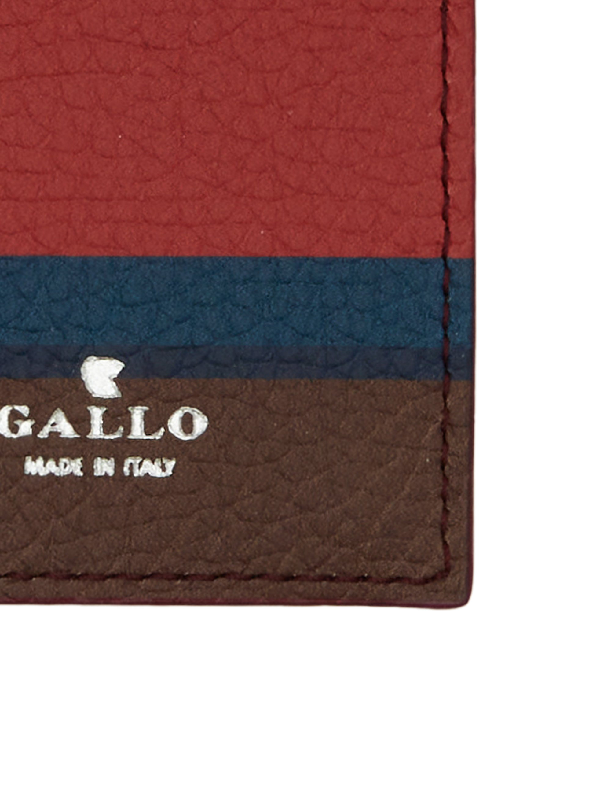 Etichetta per bagaglio unisex in pelle martellata bord&ograve; righe multicolor