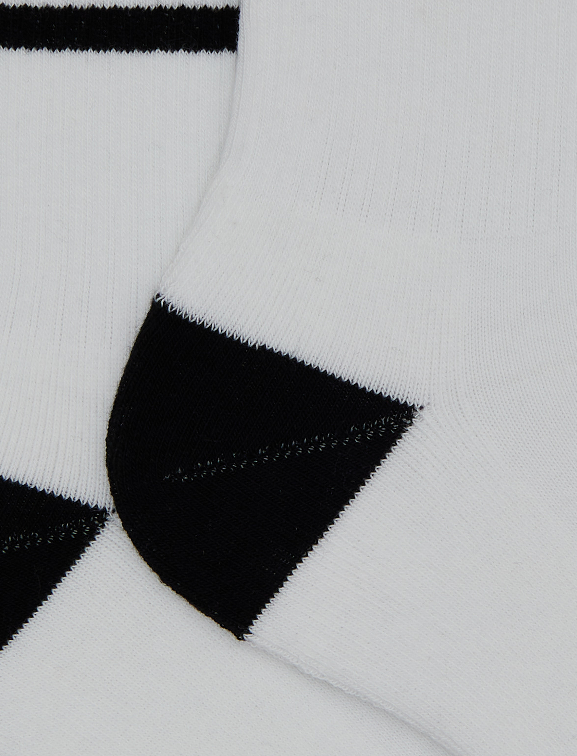 Calze corte unisex spugna di cotone bianco con scritta Gallo 1927 in contrasto di colore
