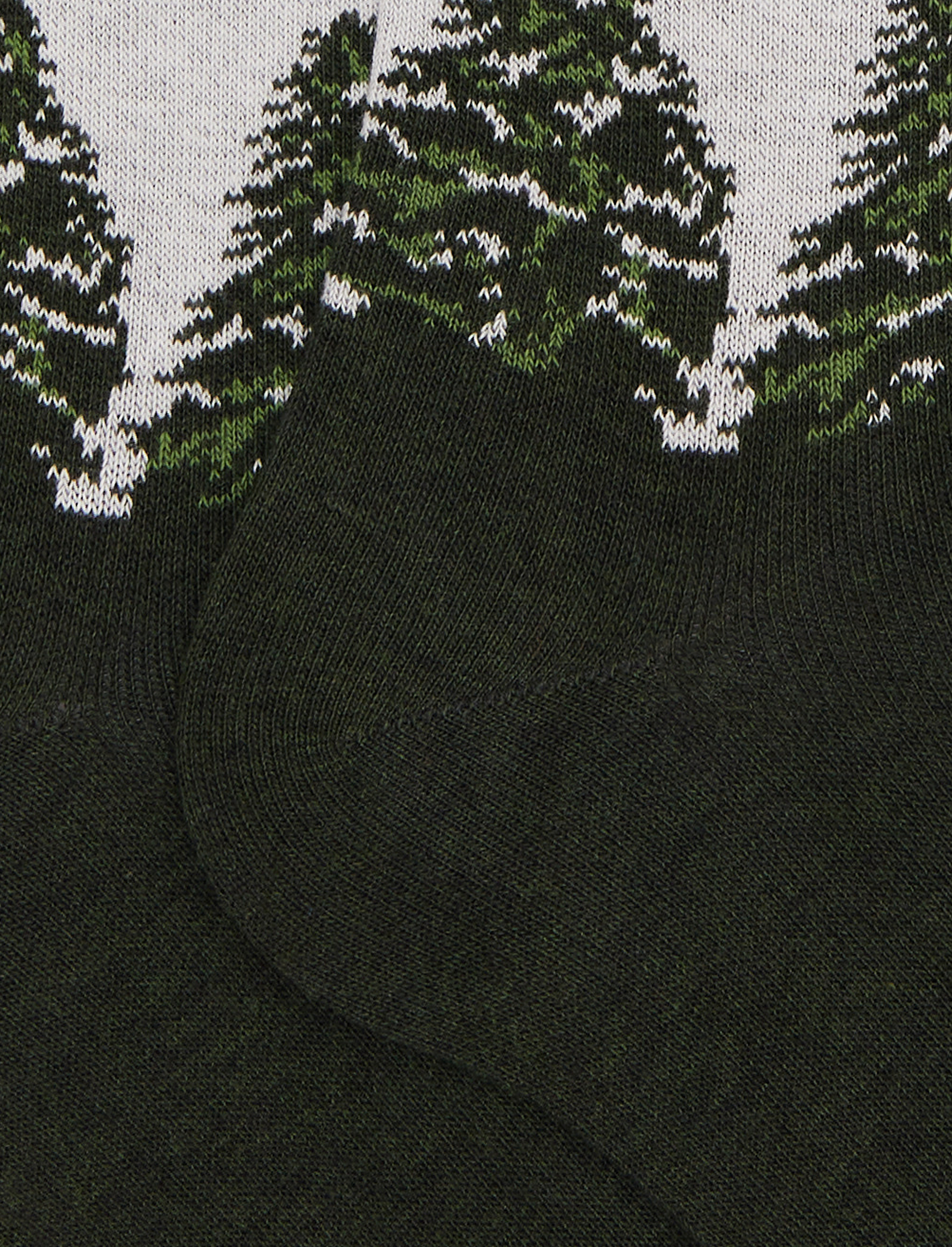 Calze lunghe uomo cotone verde fantasia paesaggio con seggiovia