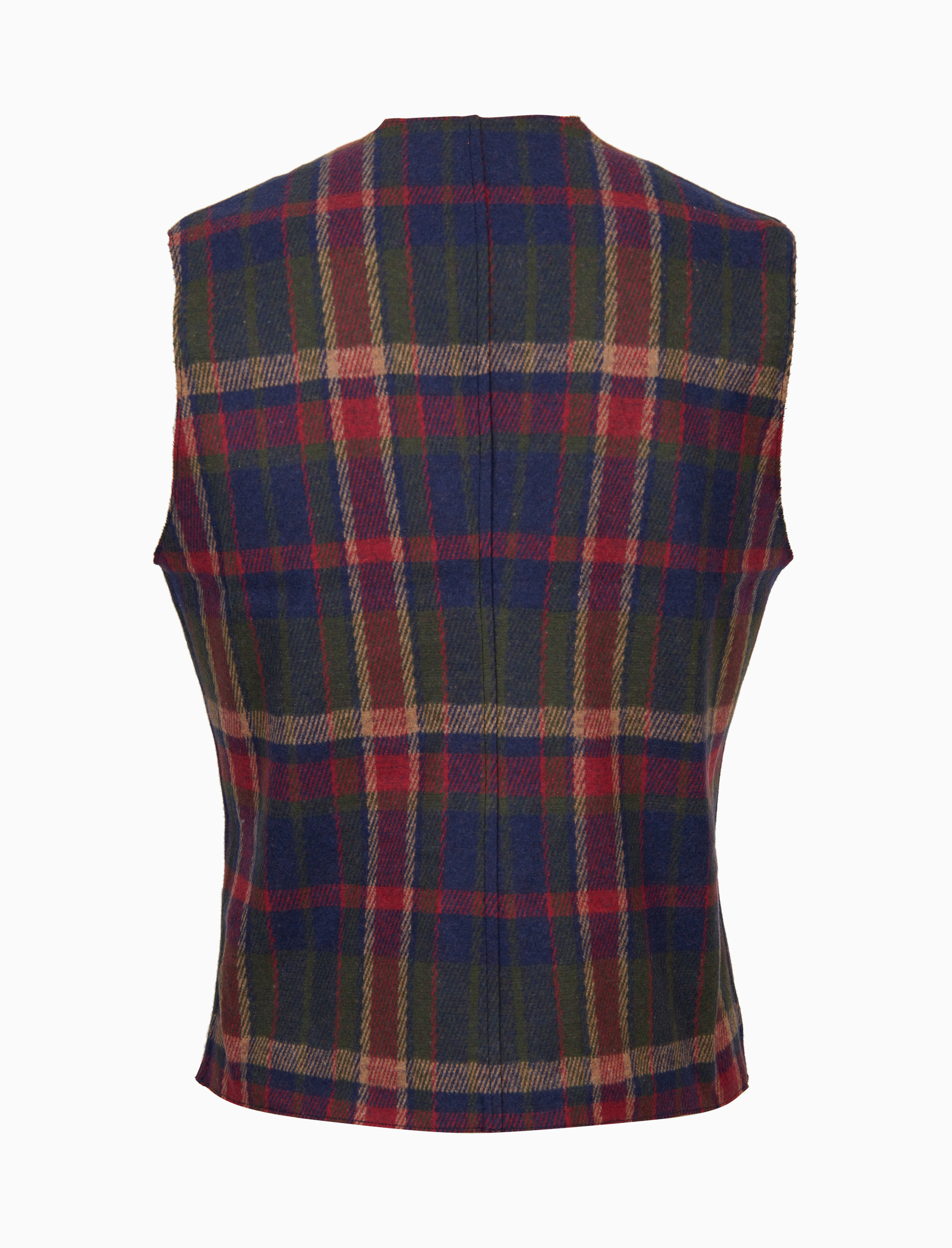 Gilet uomo blu fantasia tartan diagonale