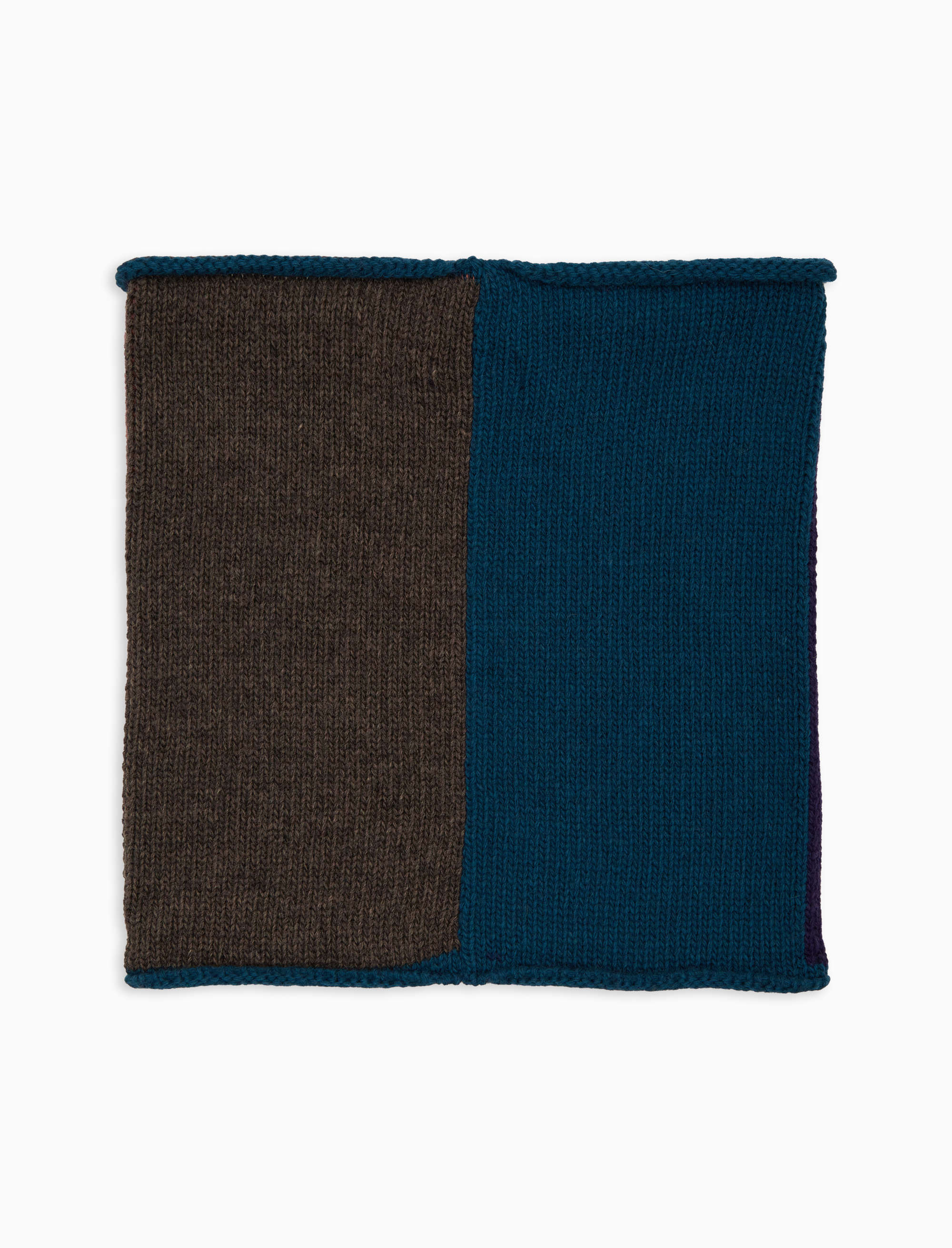 Scaldacollo unisex lana viola fantasia color block