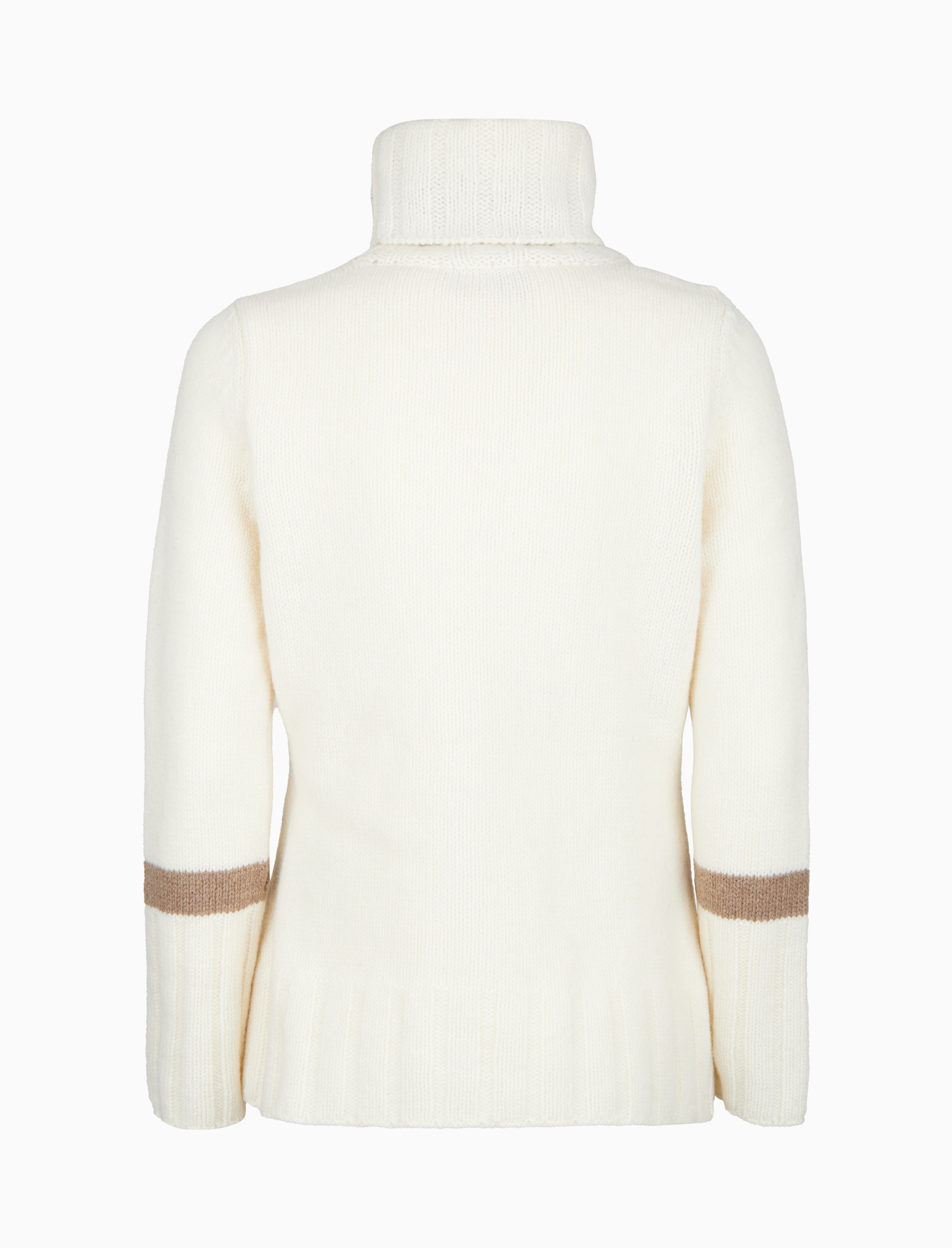 Pull dolcevita donna lana bianco tinta unita