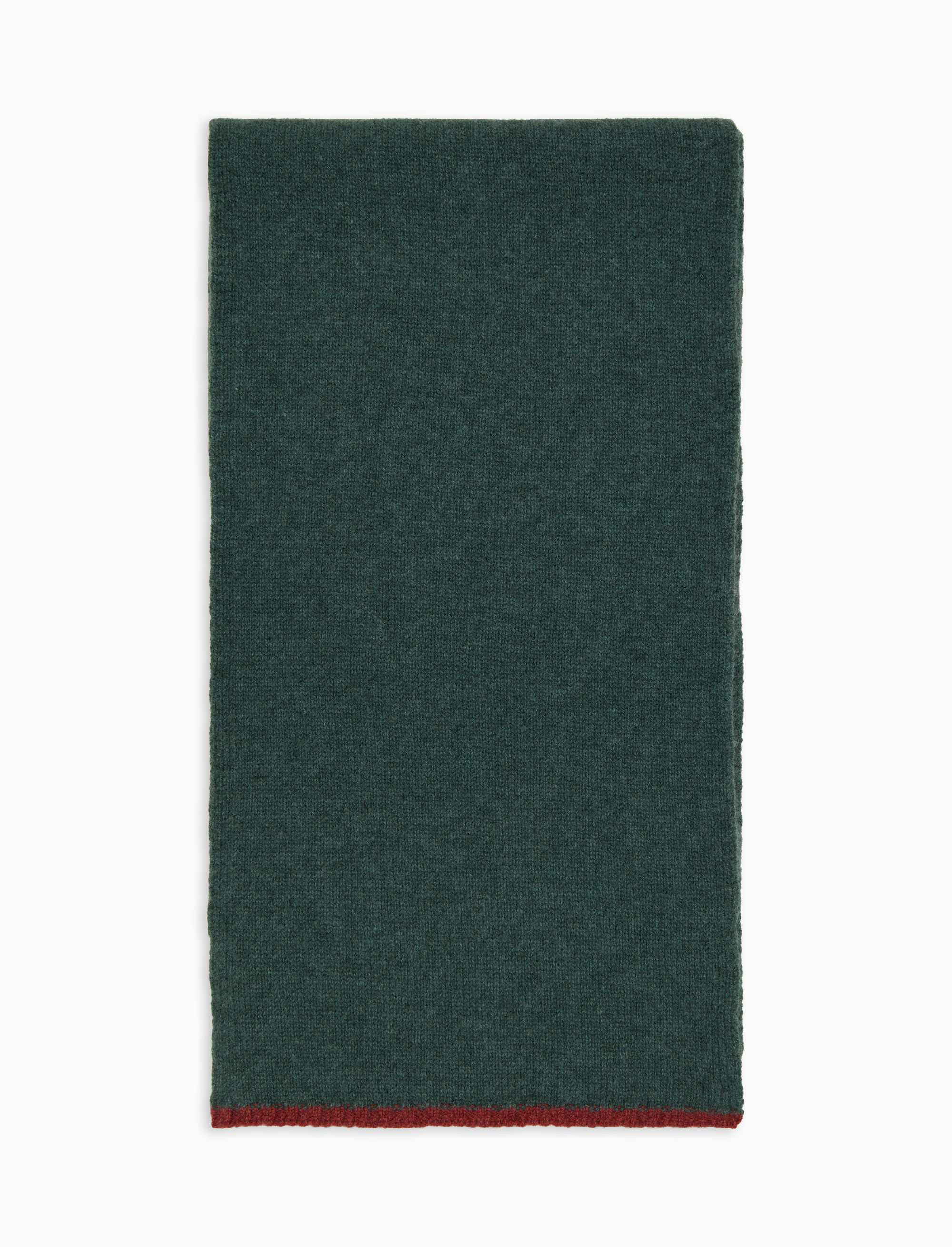 Sciarpa unisex puro cashmere verde tinta unita