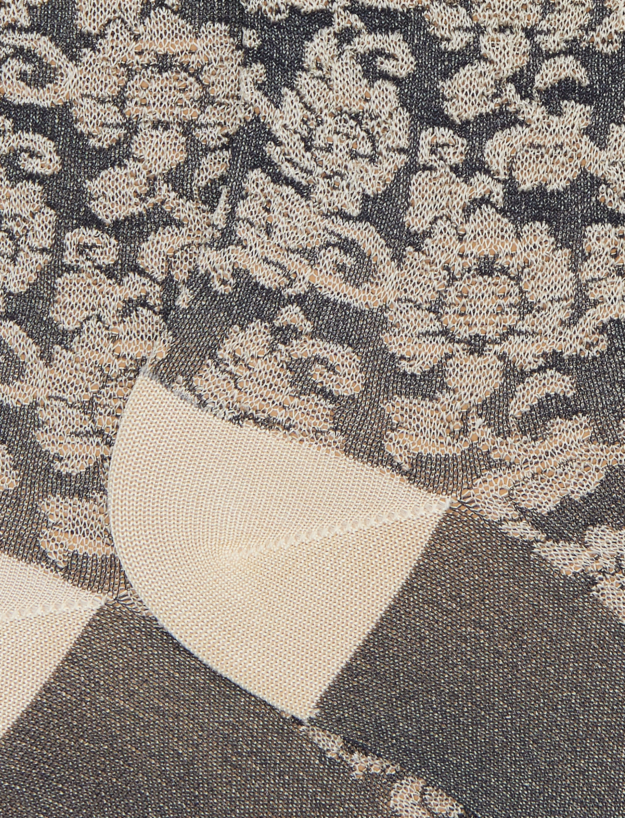 Calze corte donna viscosa beige fantasia broccato floreale