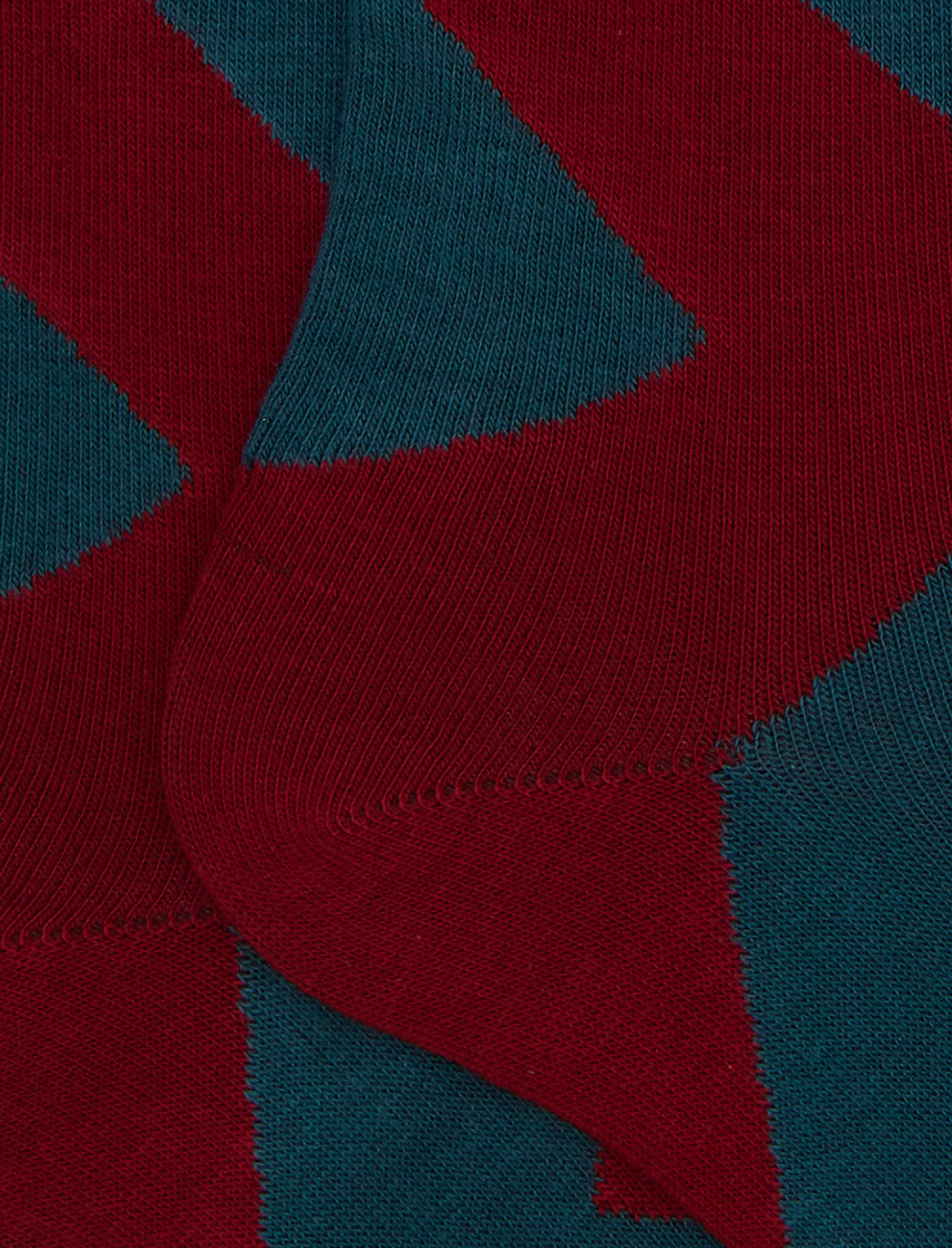 Calze lunghe uomo cotone bordò fantasia maxi rombo