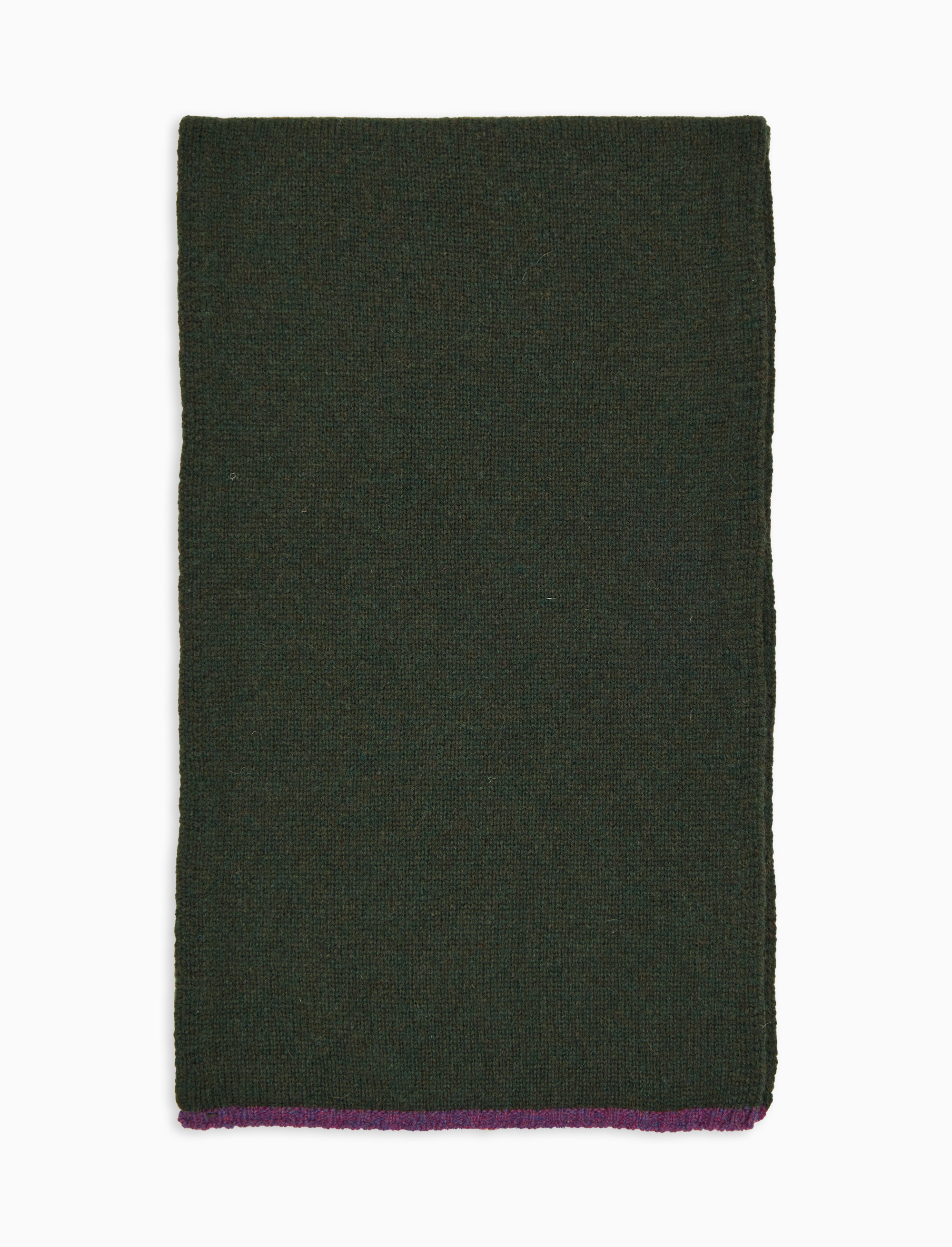 Sciarpa unisex lana verde tinta unita