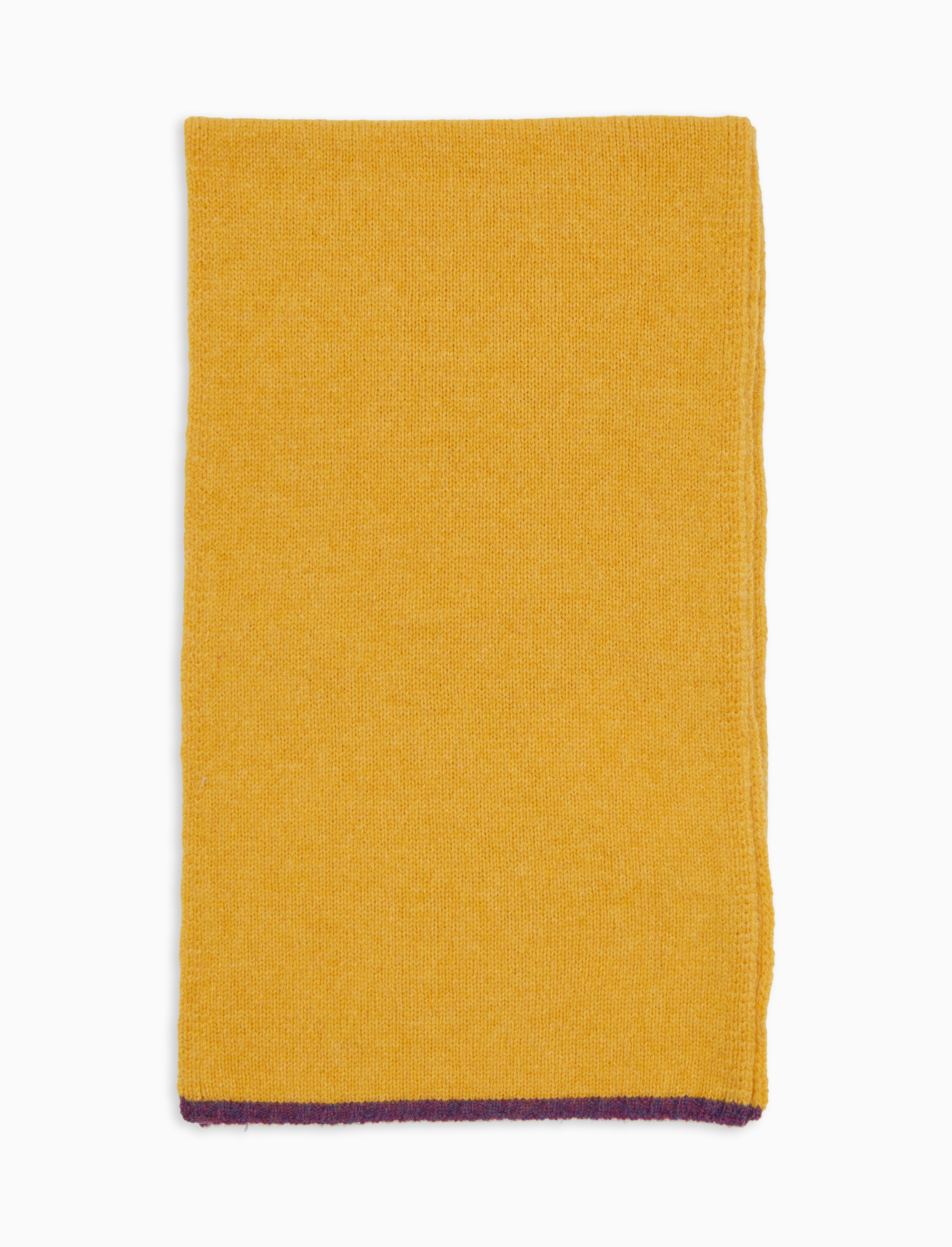 Sciarpa unisex lana gialla tinta unita