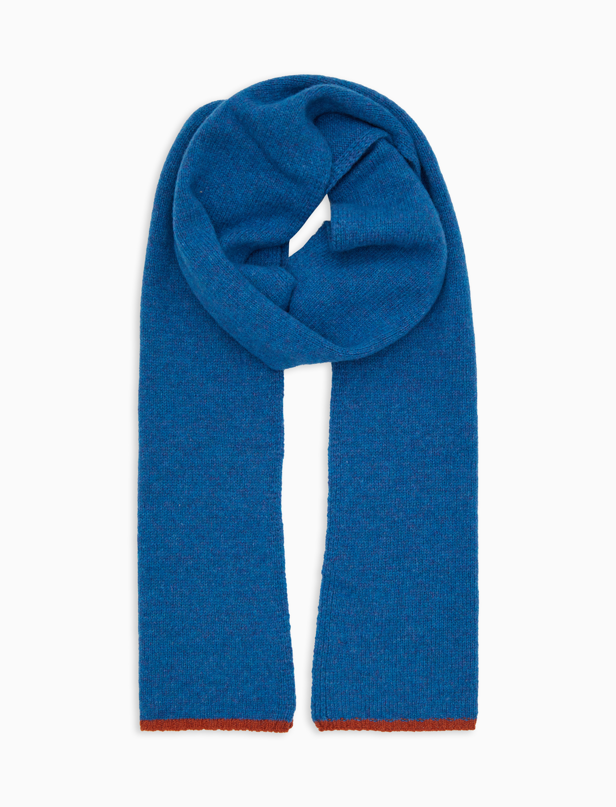 Sciarpa unisex lana azzurra tinta unita