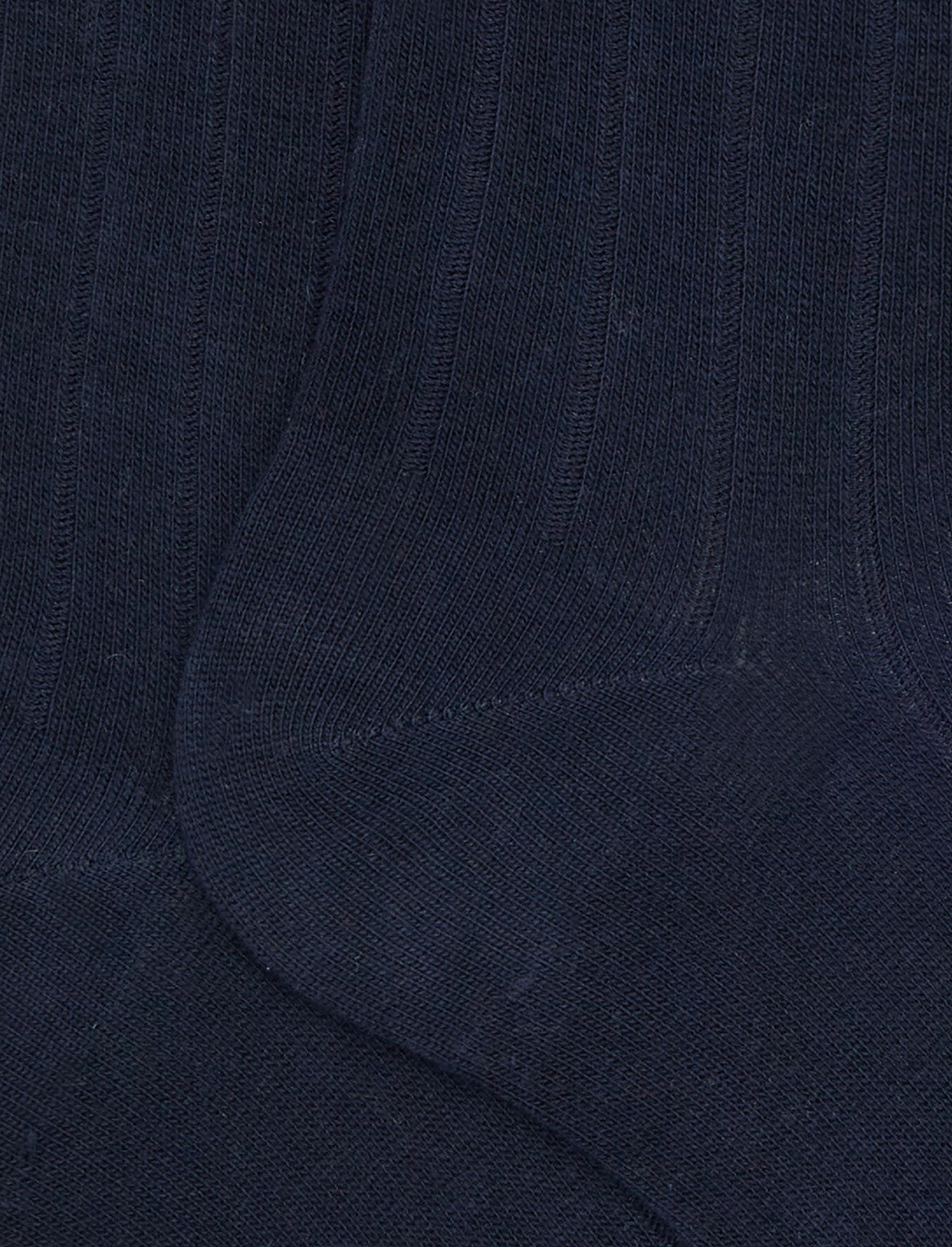 Calze corte donna cotone blu tinta unita a coste