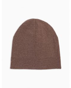 Berretto reversibile unisex pile beige righe multicolor