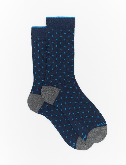 Men's short royal cotton socks with polka dots - Polka Dot Gallo | Gallo 1927 - Official Online Shop